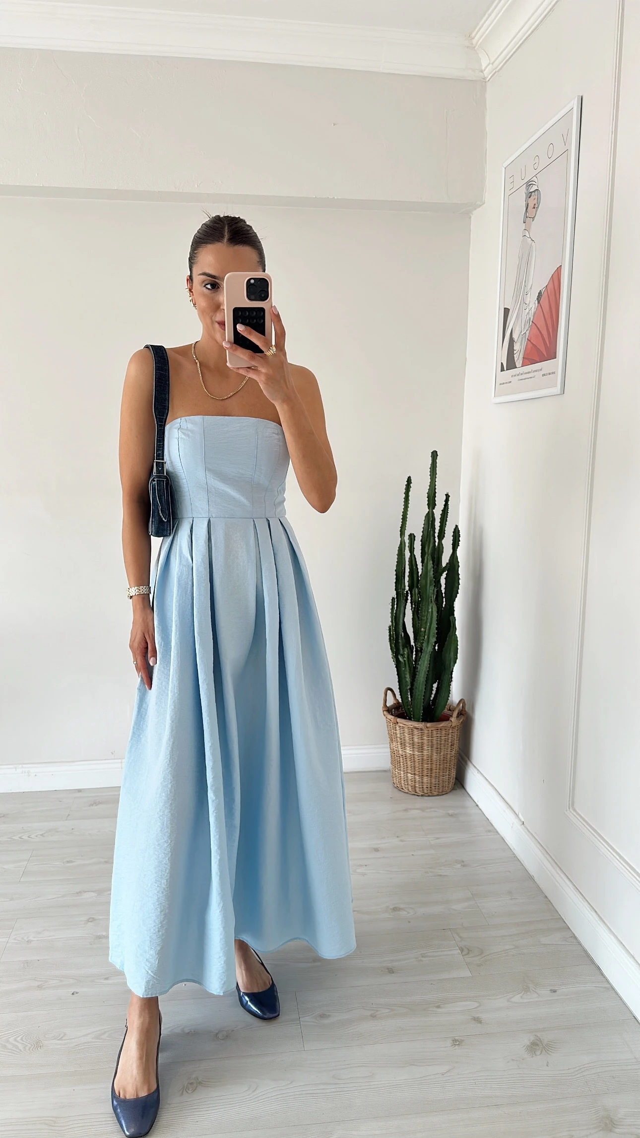 Straplez Maxi Elbise Bebe Mavi