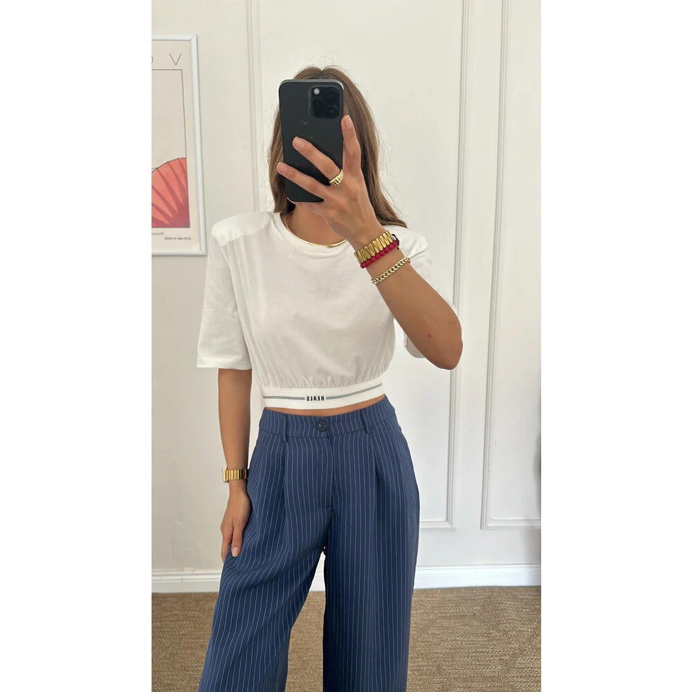 Beli Lastikli Vatkalı T-Shirt