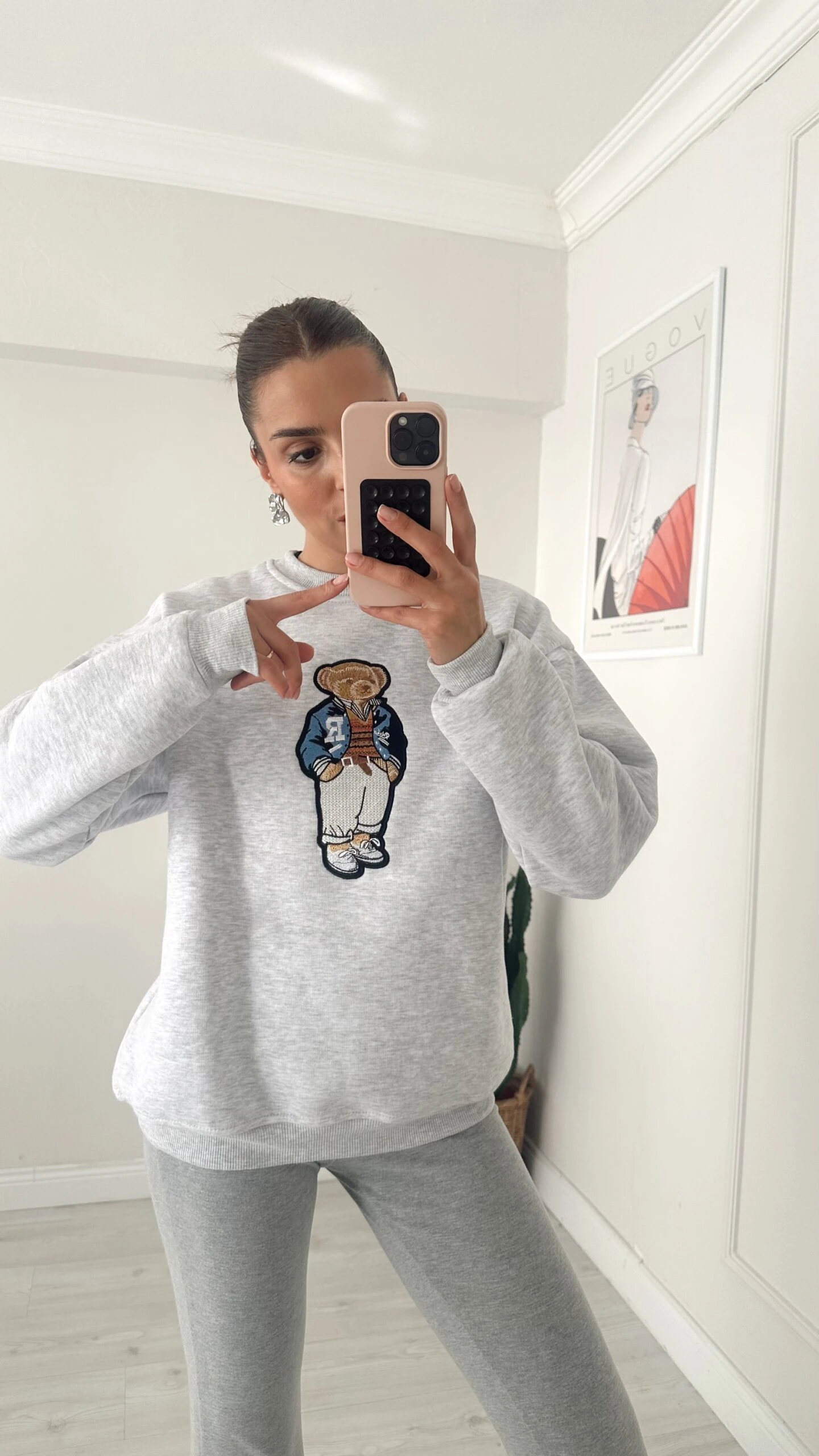 Teddy İşlemeli Sweat Grimelanj