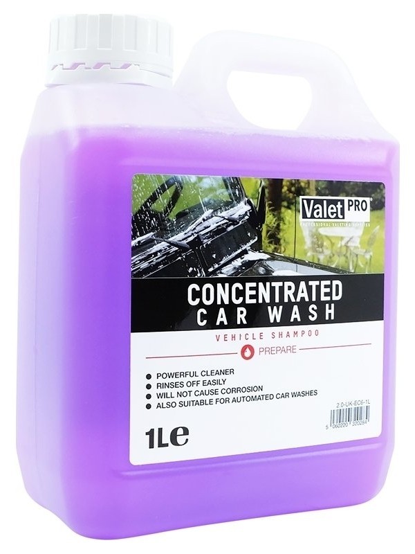 Valet Pro Concentrated Car Wash Seramik Korumalar Için Ph Dengeli Konsantre Şampuan 1 LT