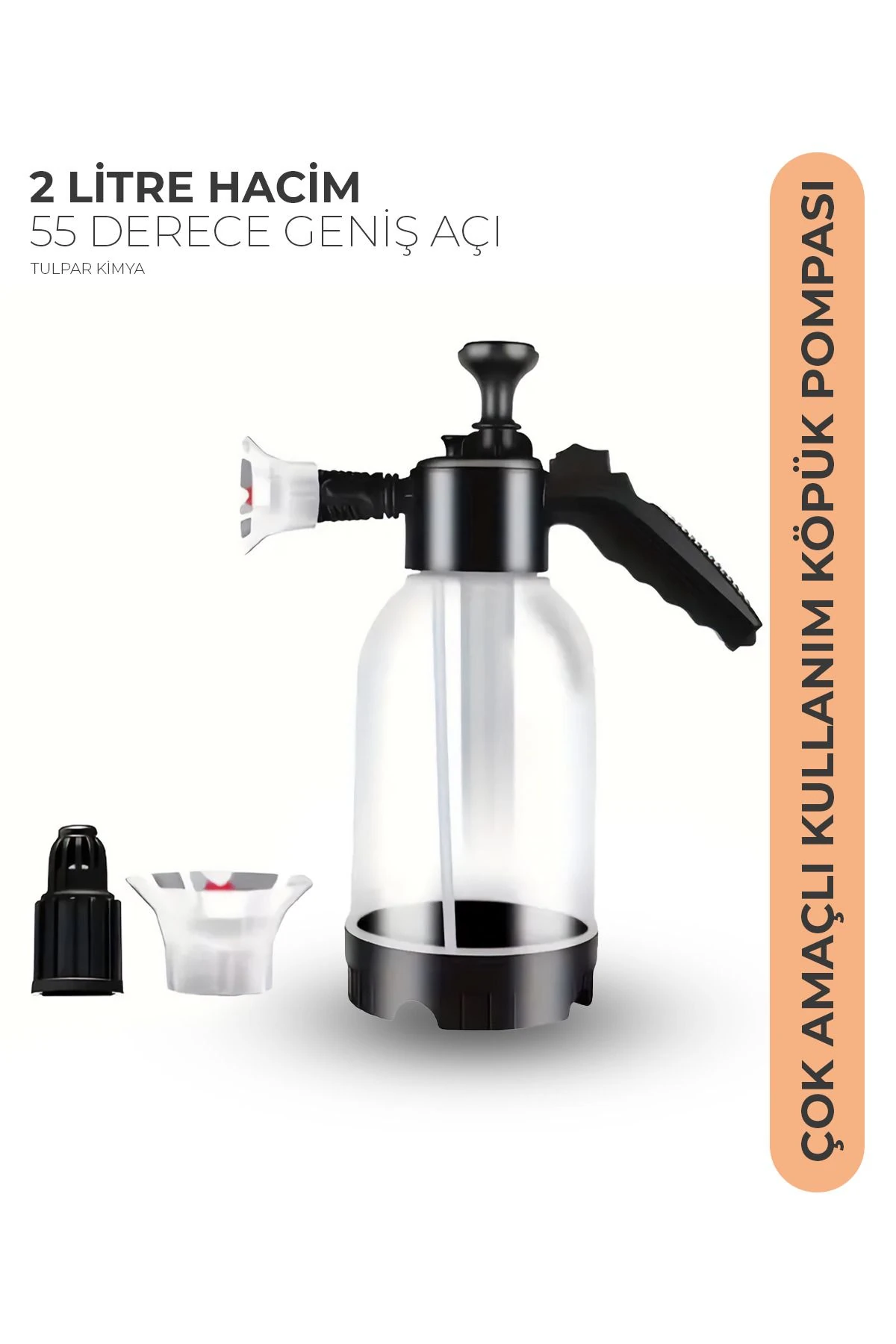 Yüksek Basınçlı 2 Başlıklı Su & Köpük Pompası 2 Litre Çok Amaçlı Kullanım Su Köpük Püskürtücü