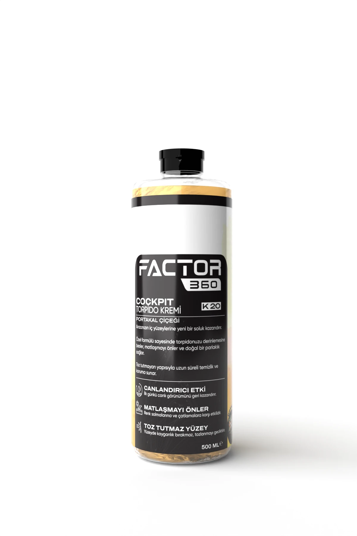 Factor360 Cockpit Torpido Kremi Portakal Çiçeği Kokulu 500 ML