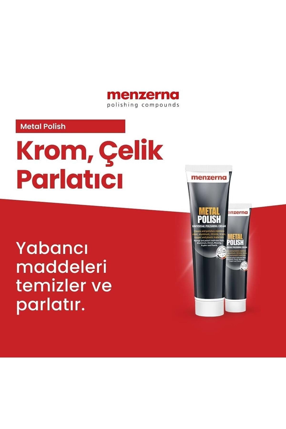 Menzerna Metal Polish Metal Krom, Çelik Parlatıcı - 125 gr