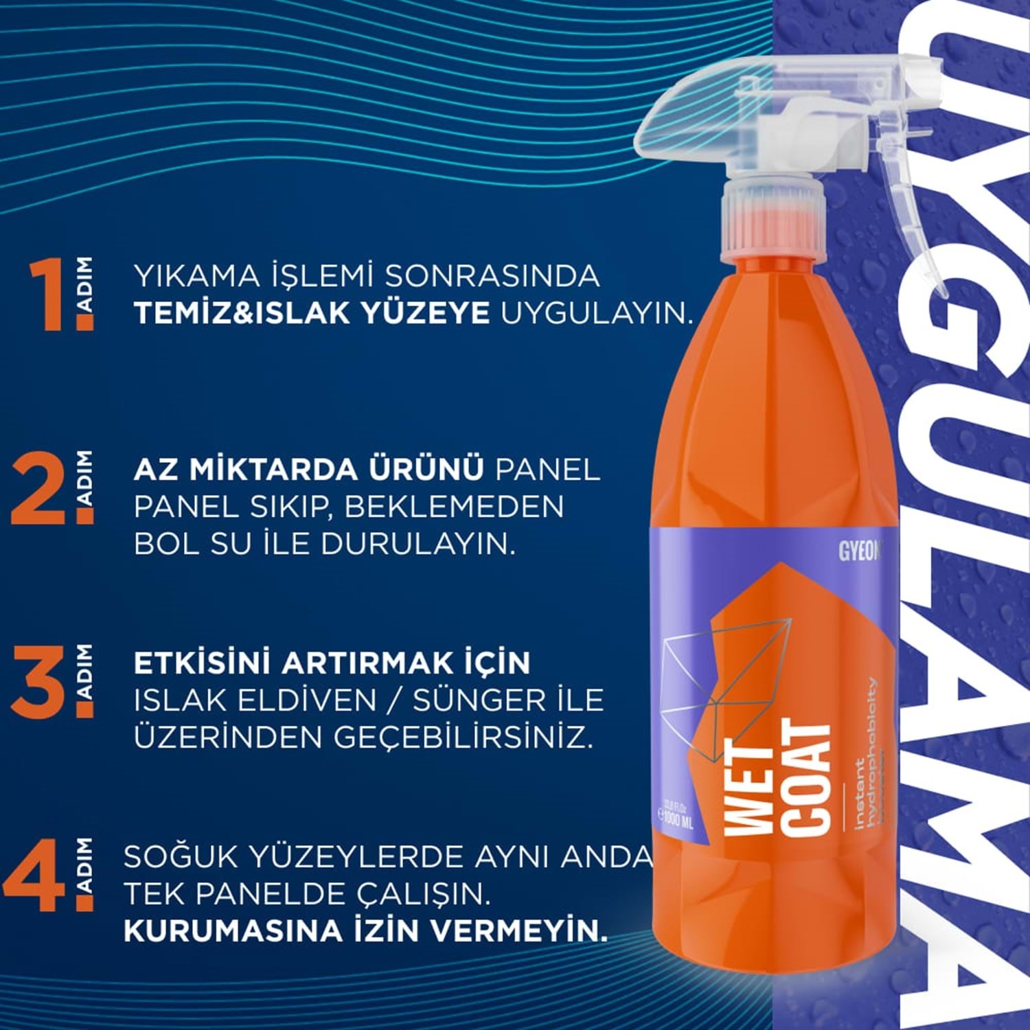 GYEON Q2m Wet Coat Nano Boya Koruma Ve Hızlı Cila 500 ML