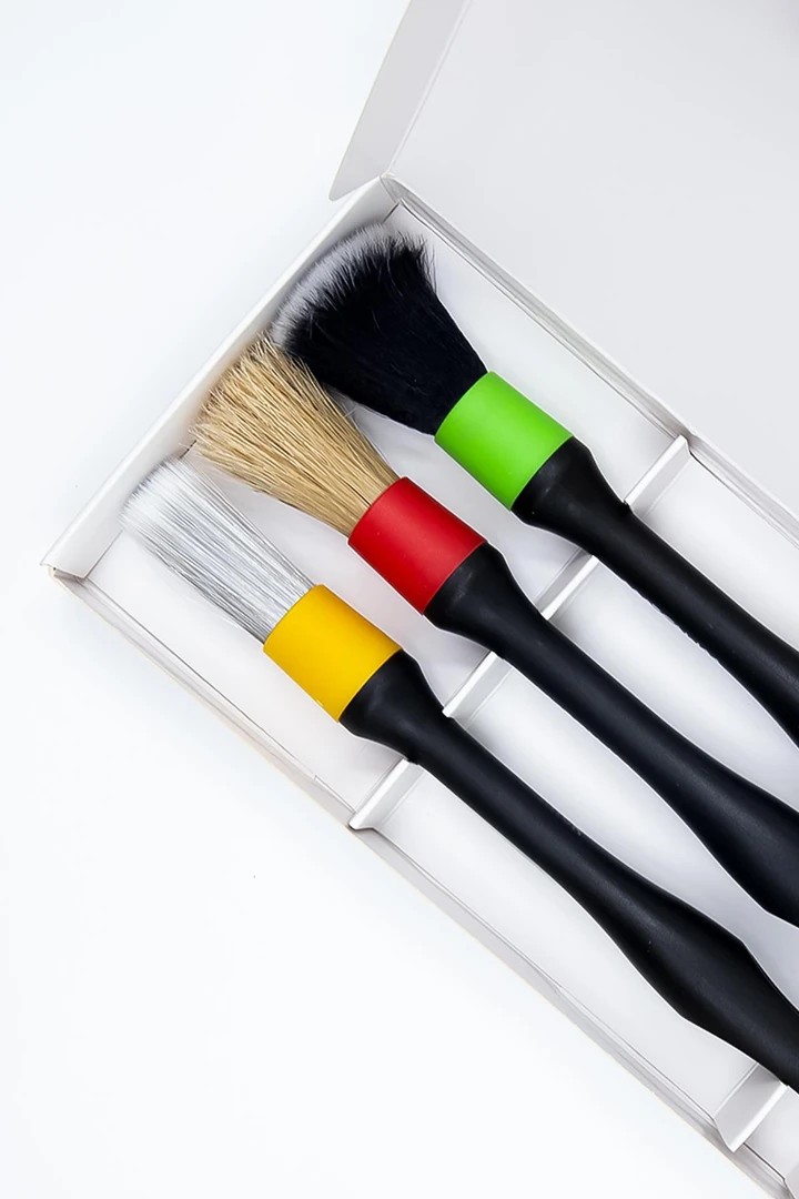 Tulpar Store Detailing Brush Set 3'lü Fırça Seti Siyah
