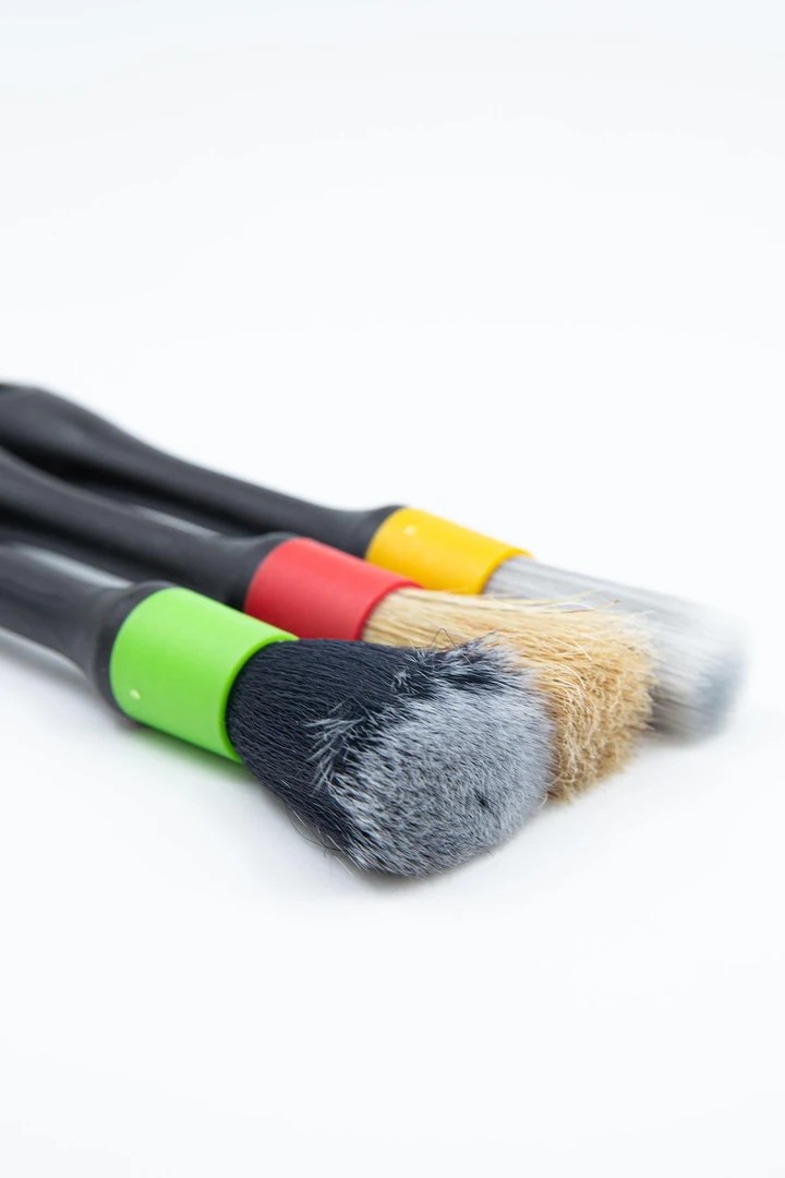Tulpar Store Detailing Brush Set 3'lü Fırça Seti Siyah
