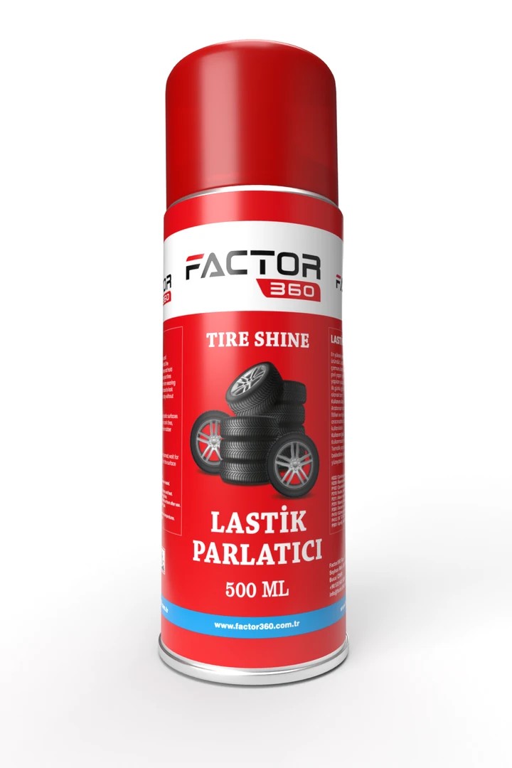 Factor360 Lastik Parlatıcı Sprey - Tire Shine Spray Aerosol 500 ML