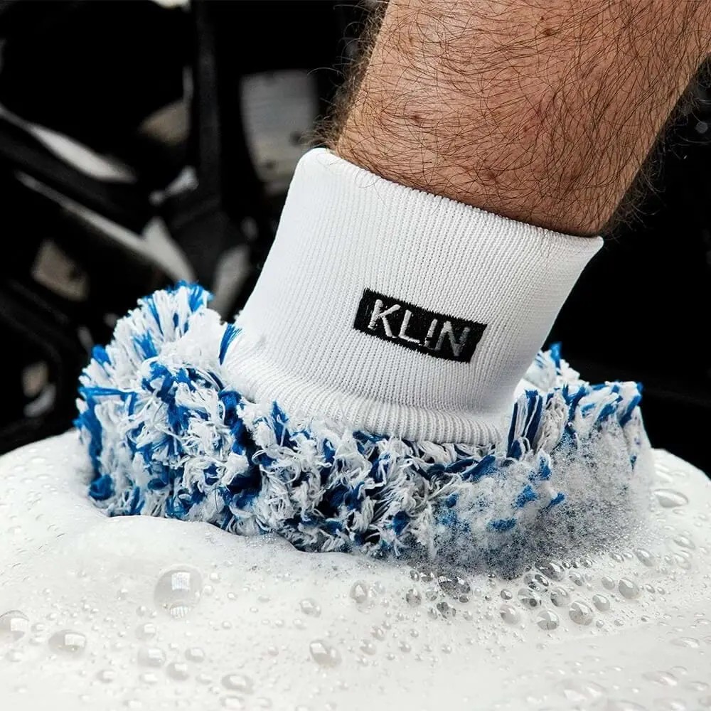 KLIN Wash Mitt Mikrofiber Araç Yıkama Eldiveni (Mavi) - 20x18 CM