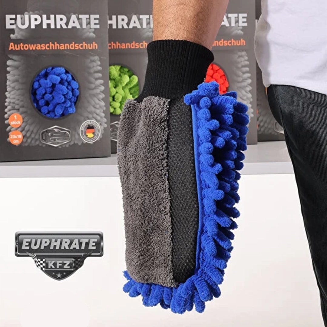 Euphrate Kfz Mikrofiber Arka Tarafı Mikrofiber Bez Oto Yıkama Eldiveni 23x18