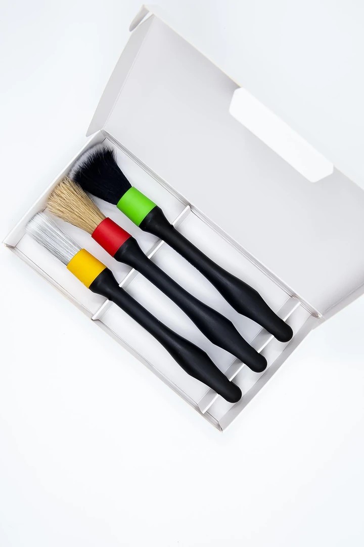 Tulpar Store Detailing Brush Set 3'lü Fırça Seti Siyah