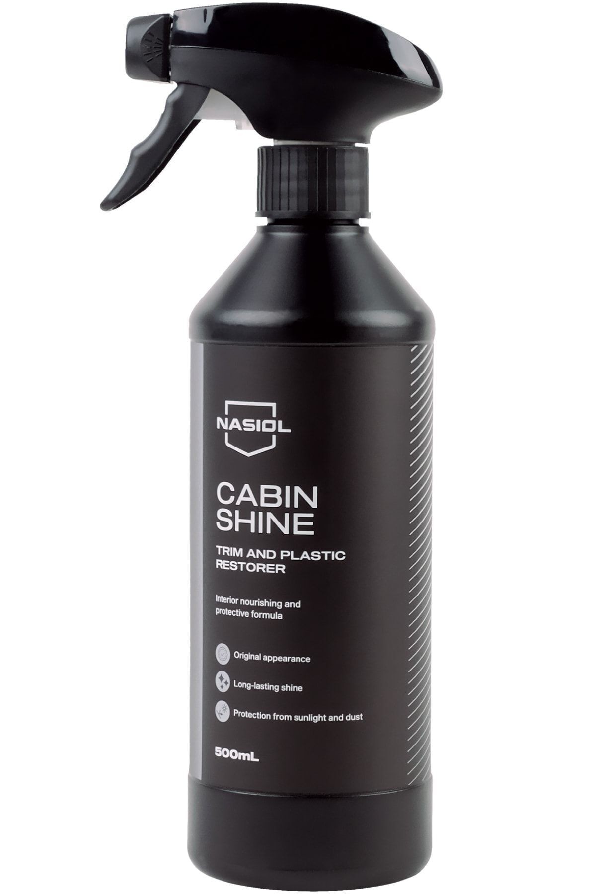 Nasiol Cabinshine Trim ve Plastik Korucuyu/Yenileyici-500ml-Plastik Yüzey,Torpido Parlatıcı Bakımı