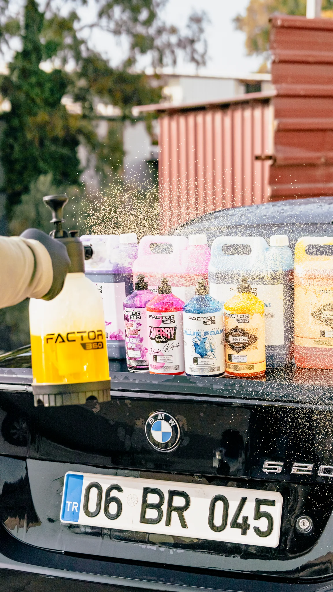 Factor360 Yellow Foam Sarı Renkli Oto Yıkama Köpüğü Oto Şampuan 1:15 Konsantre 5 L