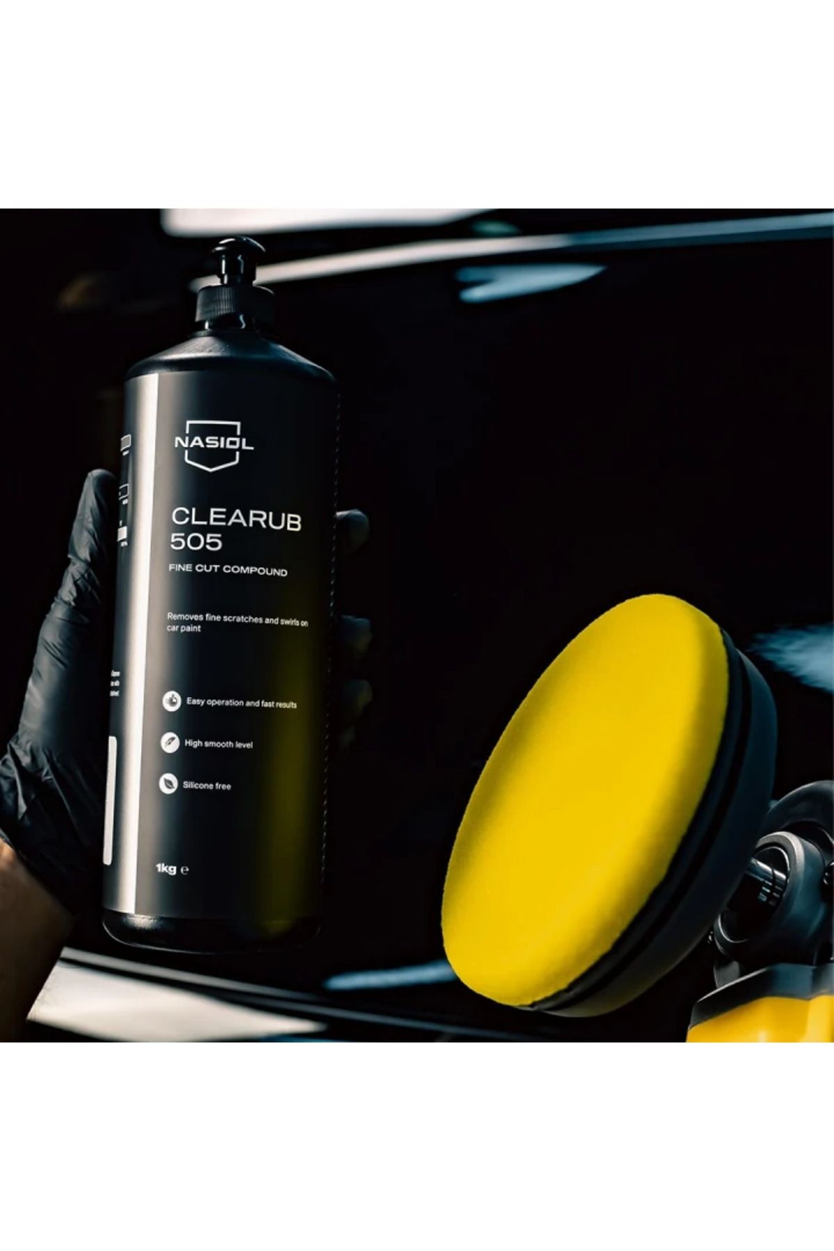 Nasiol Glasshield Clearub 505 Uyumlu 1000g İnce Çizik Giderici Polisaj Pastası