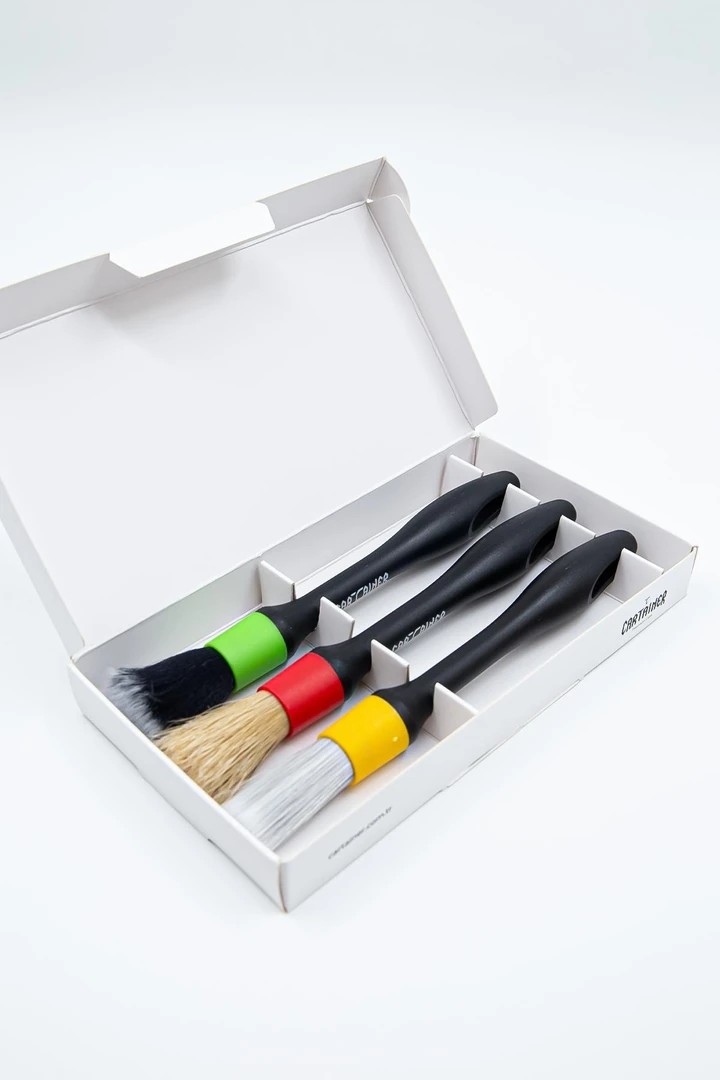 Tulpar Store Detailing Brush Set 3'lü Fırça Seti Siyah