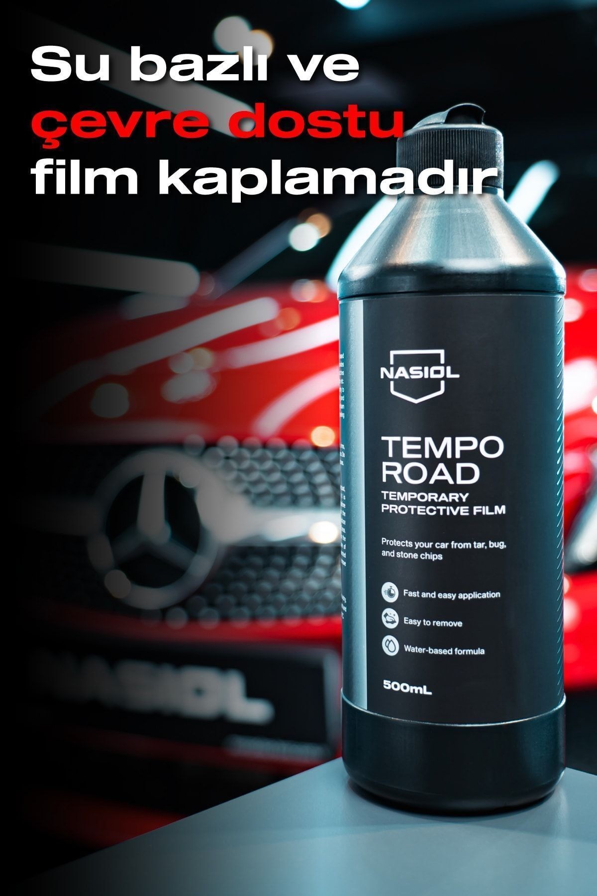 Nasiol Temporoad Geçici Araç Yüzeyi Koruyucu Sıvı Film-Geçici Boya Koruma-500ml-Leke,Böcek Koruyucu