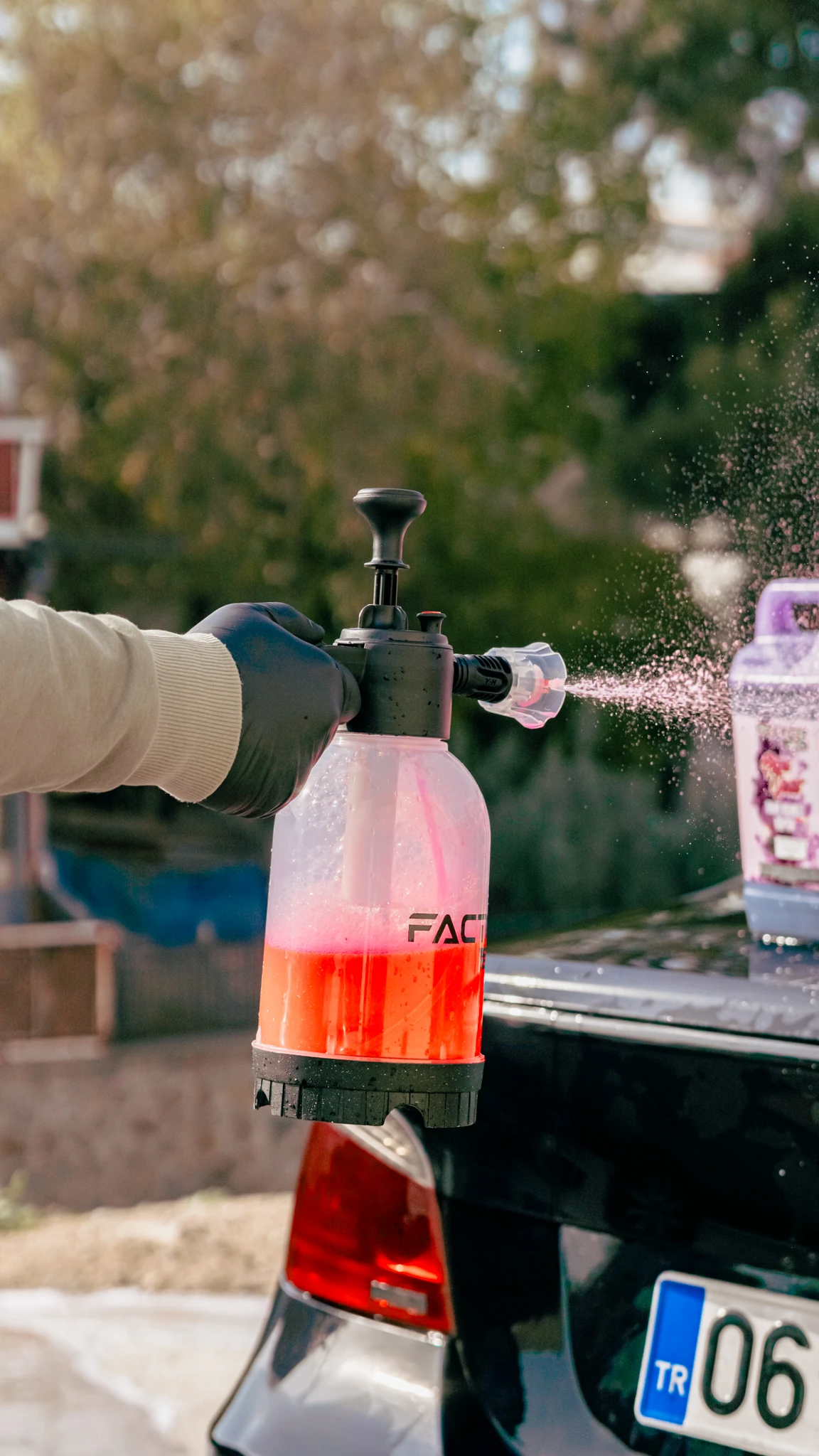 Factor360 Cherry Touch Pembe Renkli Oto Yıkama Köpüğü Oto Şampuan 1:15 Konsantre 5 L