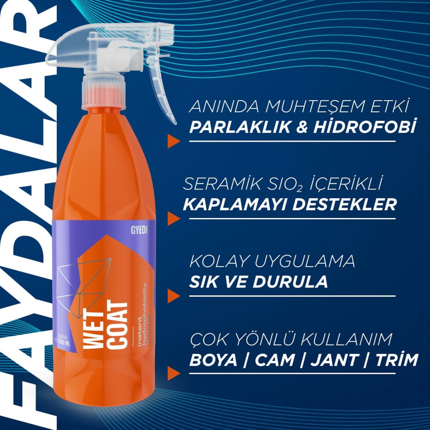 GYEON Q2m Wet Coat Nano Boya Koruma Ve Hızlı Cila 500 ML