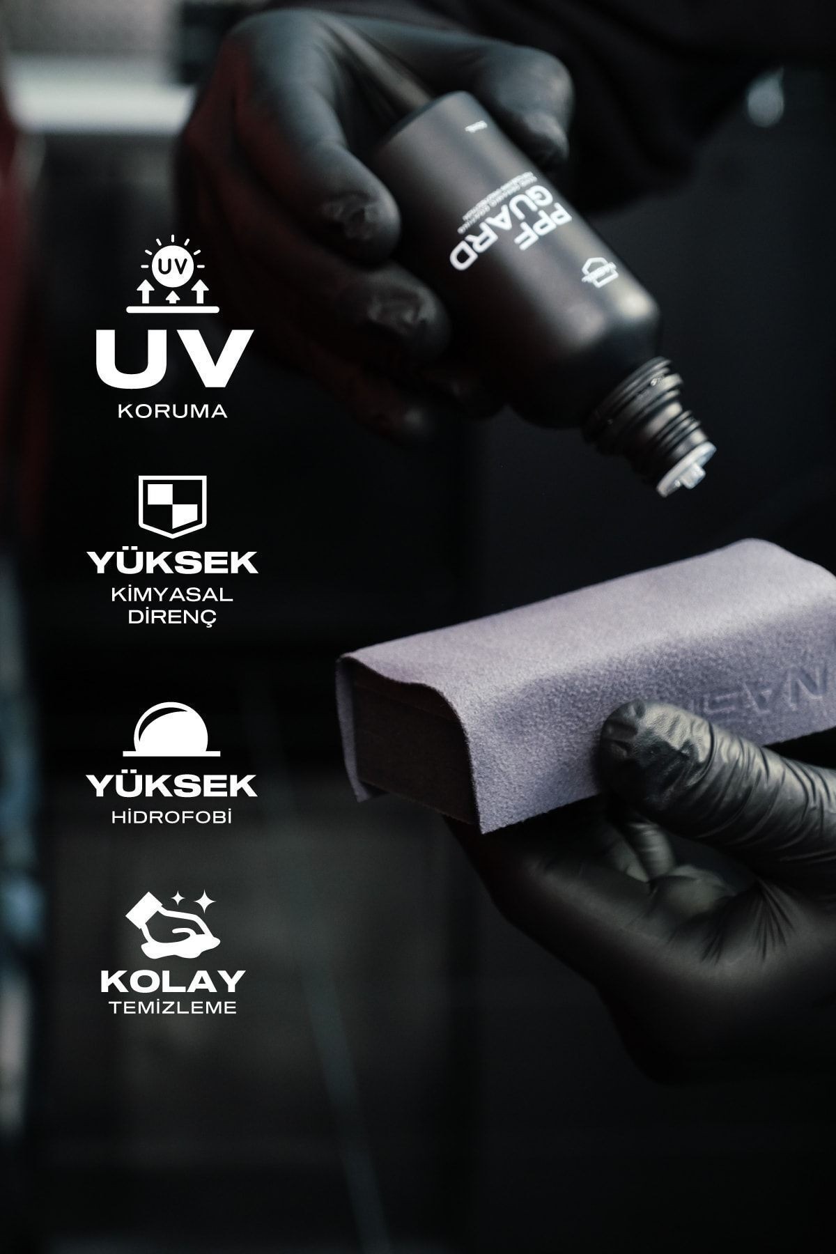 Nasiol PPFGuard Araç Boya Koruma Filmi/PPF için Nano Seramik Kaplama-PPF Koruma-1,5 Yıl Dayanım-50ml
