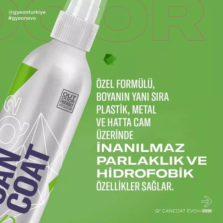 Q² CanCoat EVO Hidrofobik Nano Seramik Kaplama Seti - 9H Oto Boya Koruma 200 ML