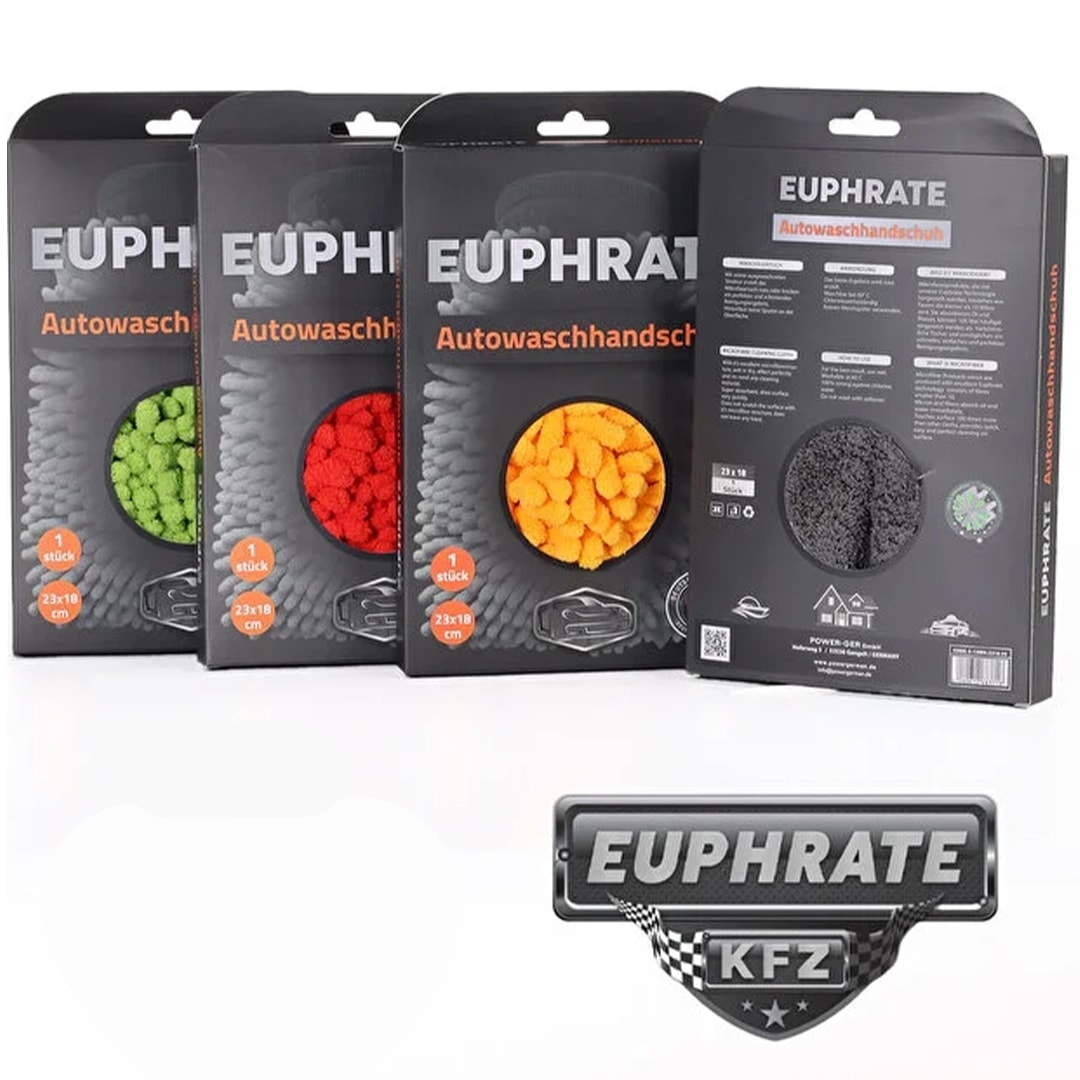 Euphrate Kfz Mikrofiber Arka Tarafı Mikrofiber Bez Oto Yıkama Eldiveni 23x18