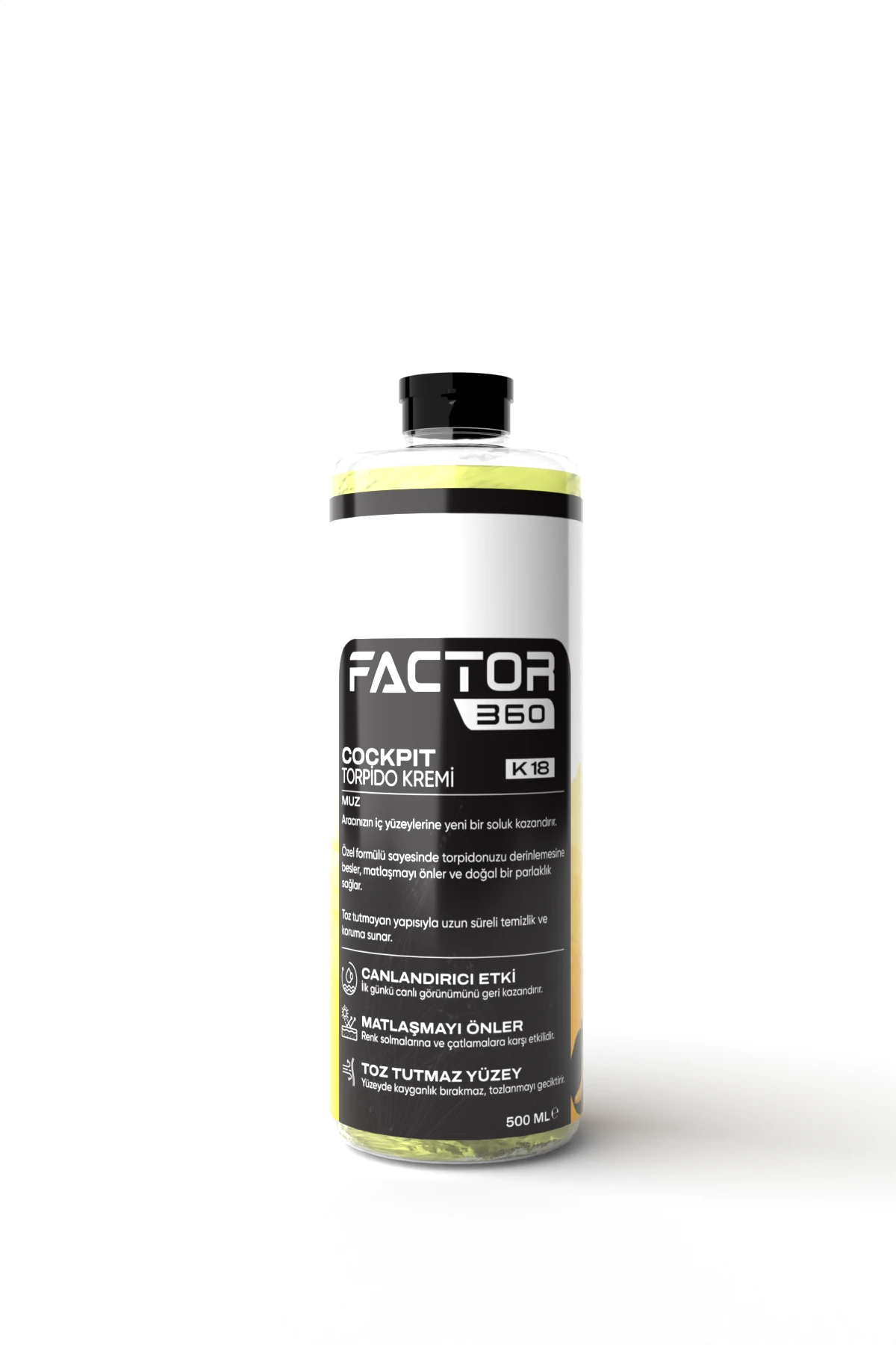 Factor360 Cockpit Torpido Kremi Muz Kokulu 500 ML