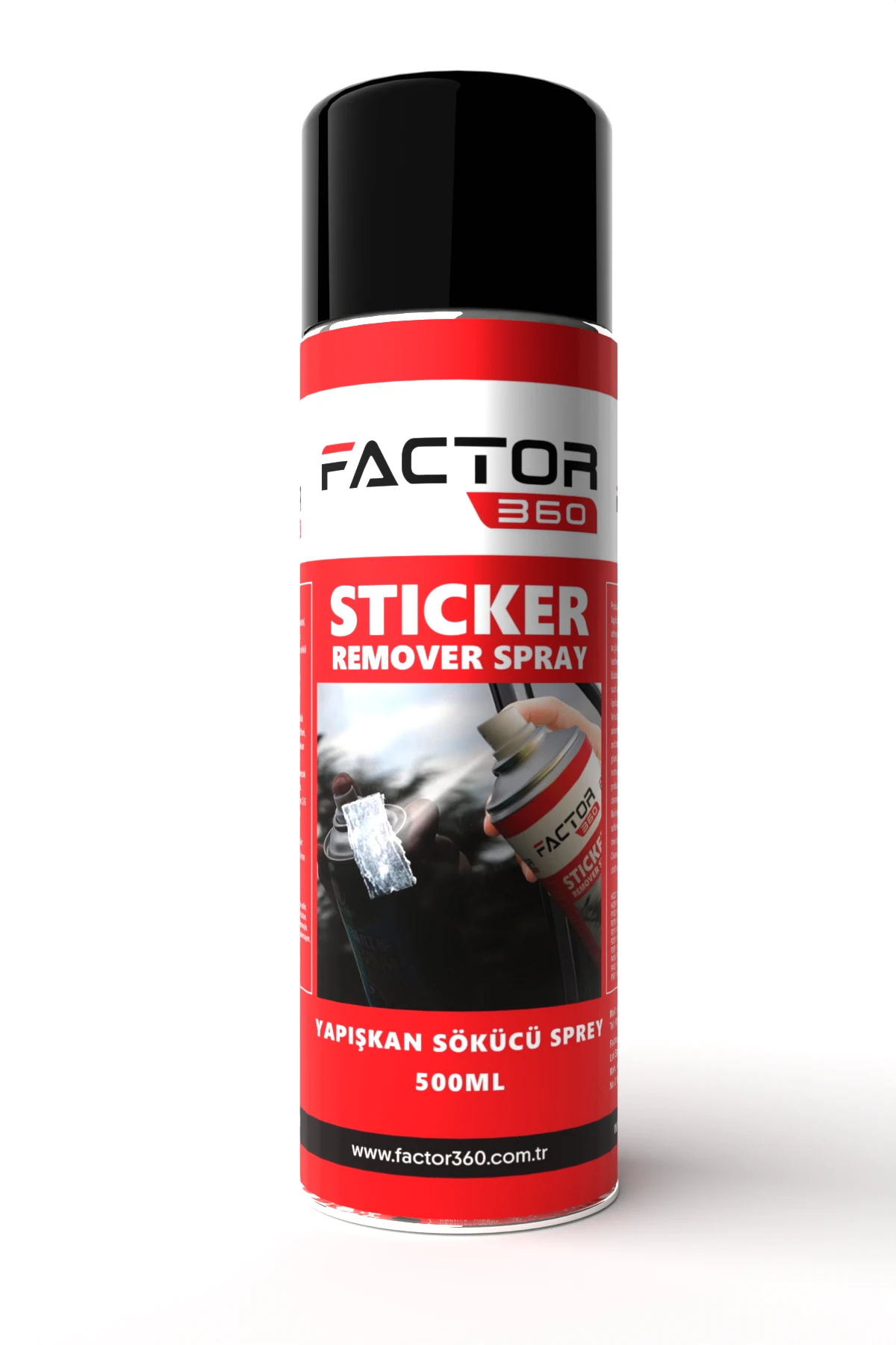 Factor360 Otomobil Araç Yapışkan Etiket Sökücü Aerosol 500ML