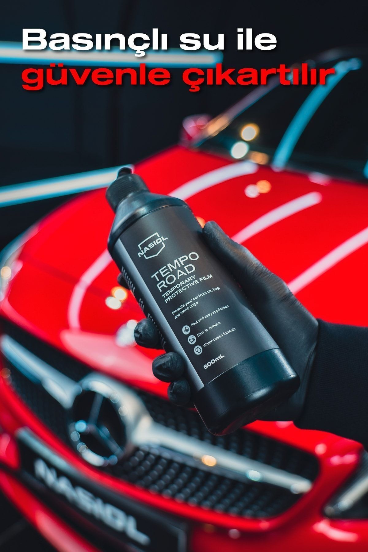 Nasiol Temporoad Geçici Araç Yüzeyi Koruyucu Sıvı Film-Geçici Boya Koruma-500ml-Leke,Böcek Koruyucu