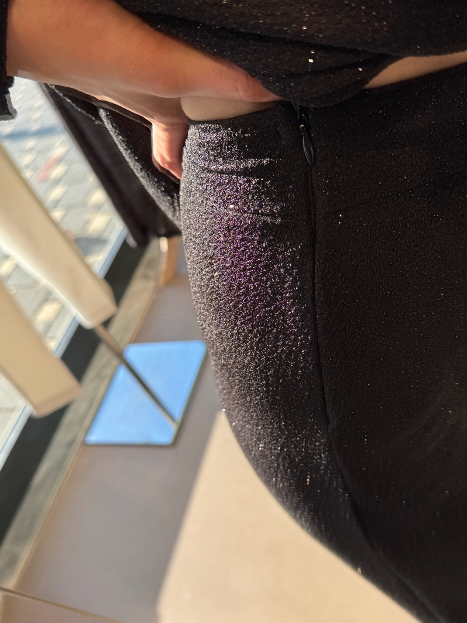 Simli Gömlek Takım-Siyah