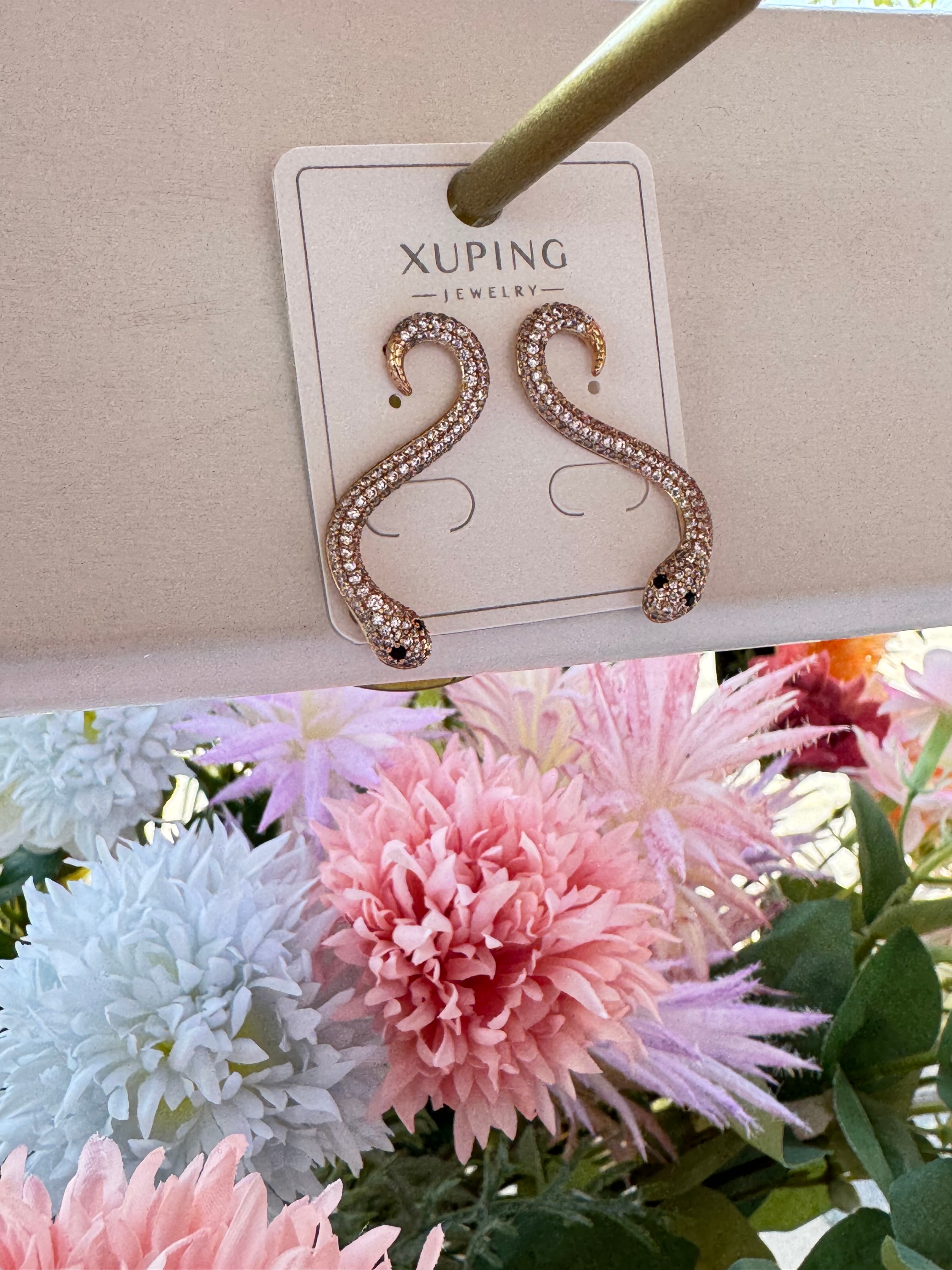 Snake Taşlı Çelik Kolye-Rose