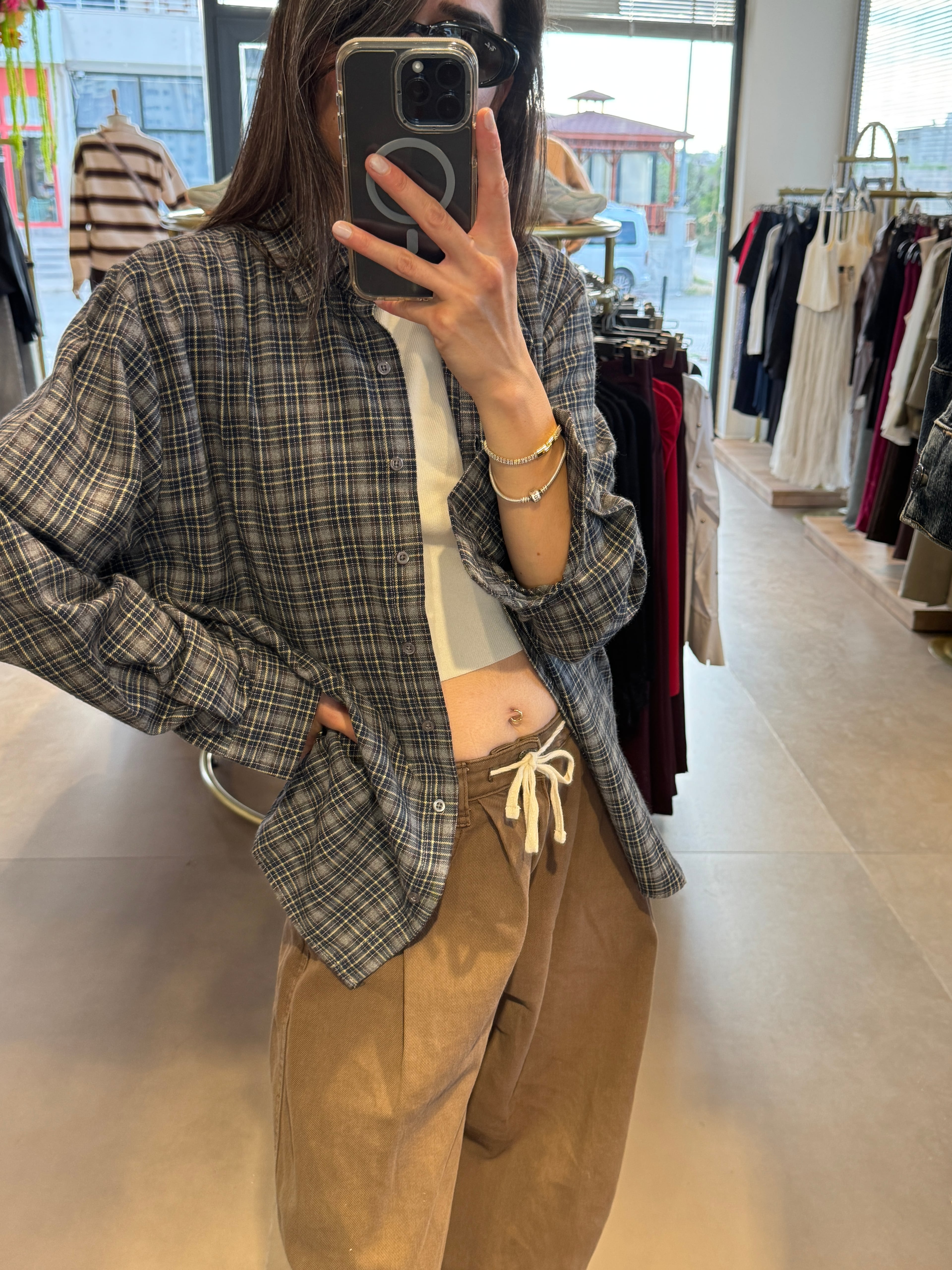 Ekose Gömlek | Pamuk Ürün-Yumuşak Doku