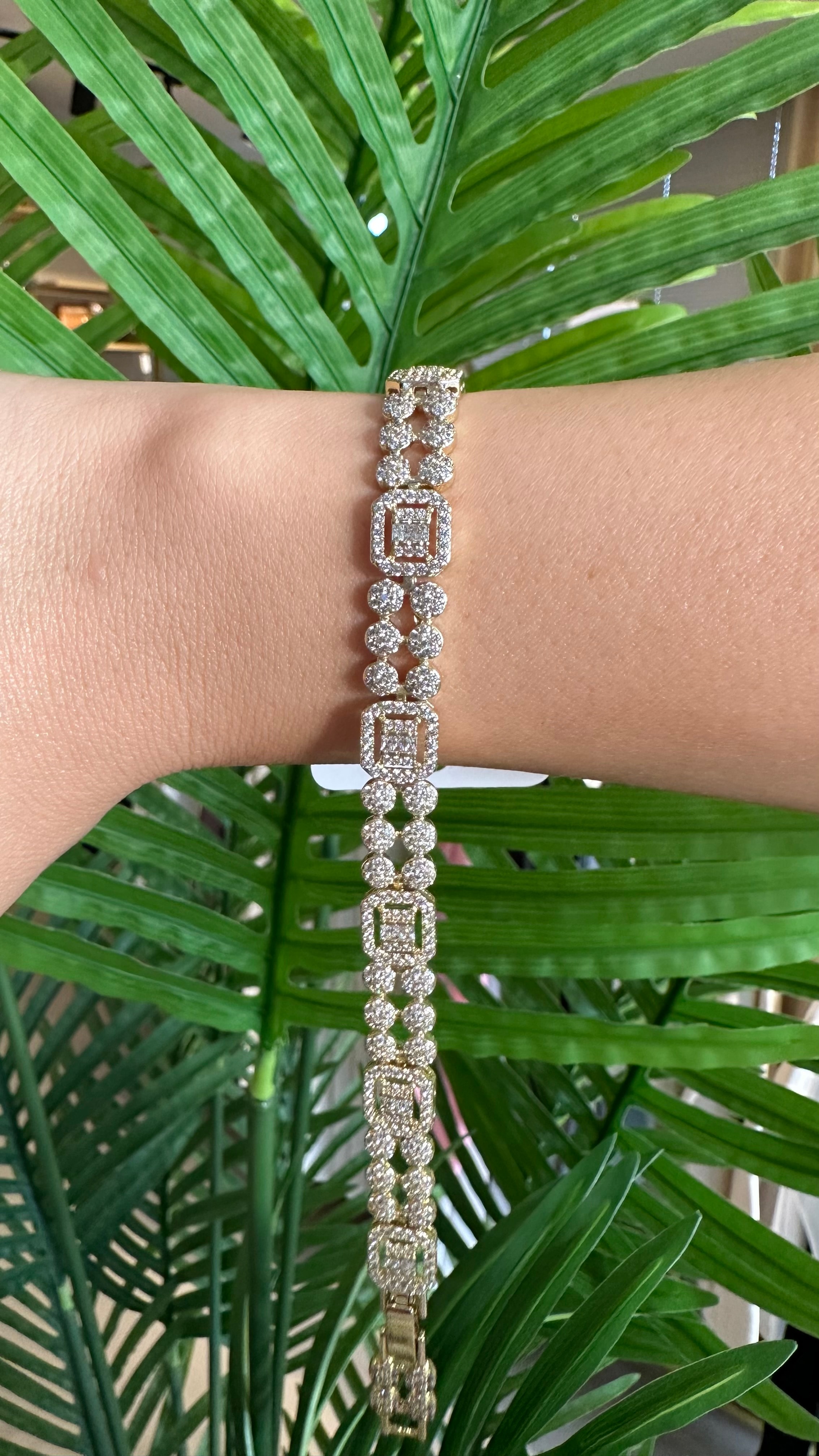 Xupıng Baget Çift Sıra Bileklik-Gold