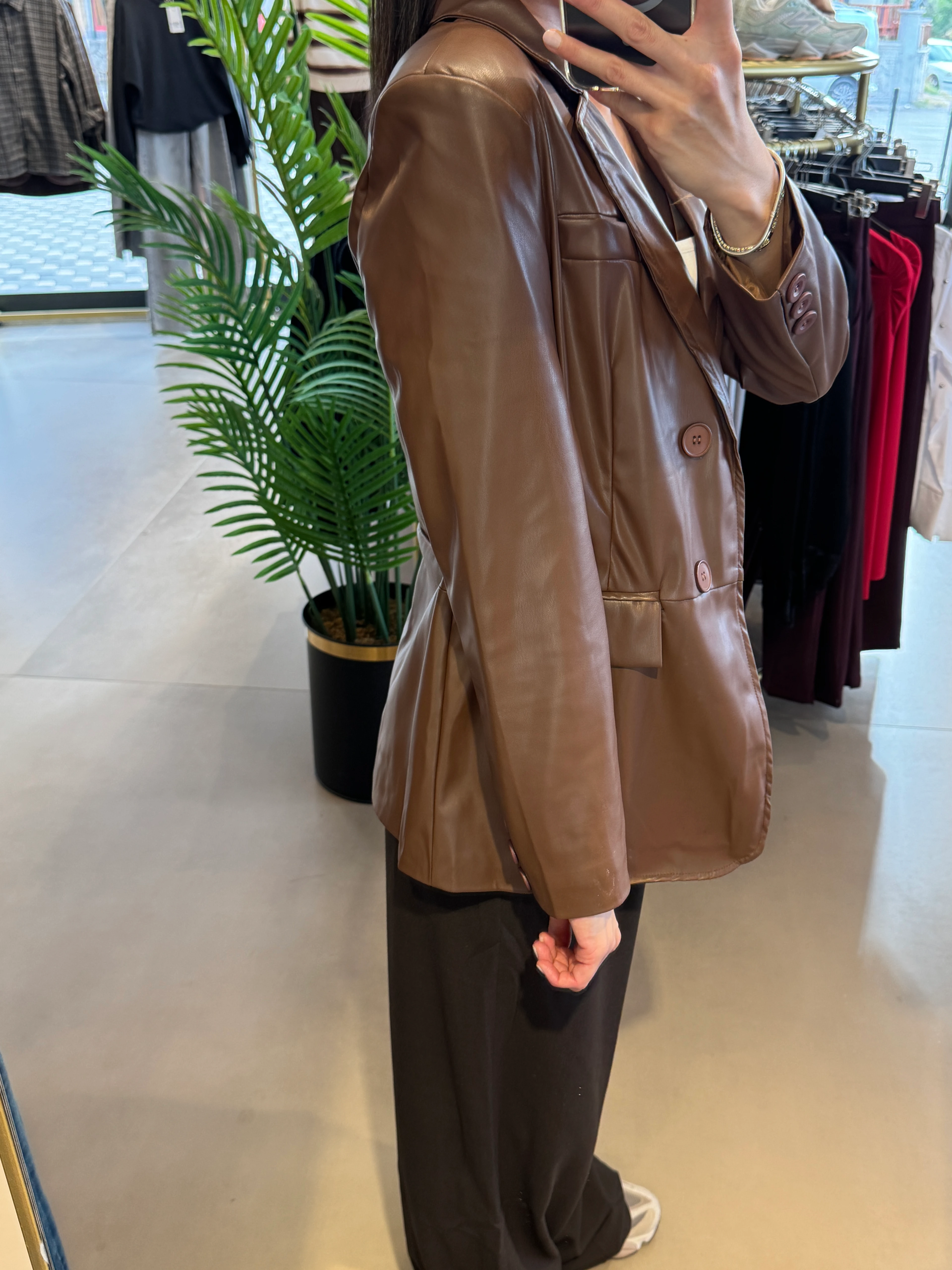 Deri Ceket-Kahverengi