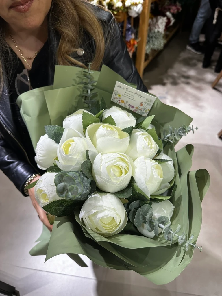 Şakayık | Pink Rose | White Rose Aranjman