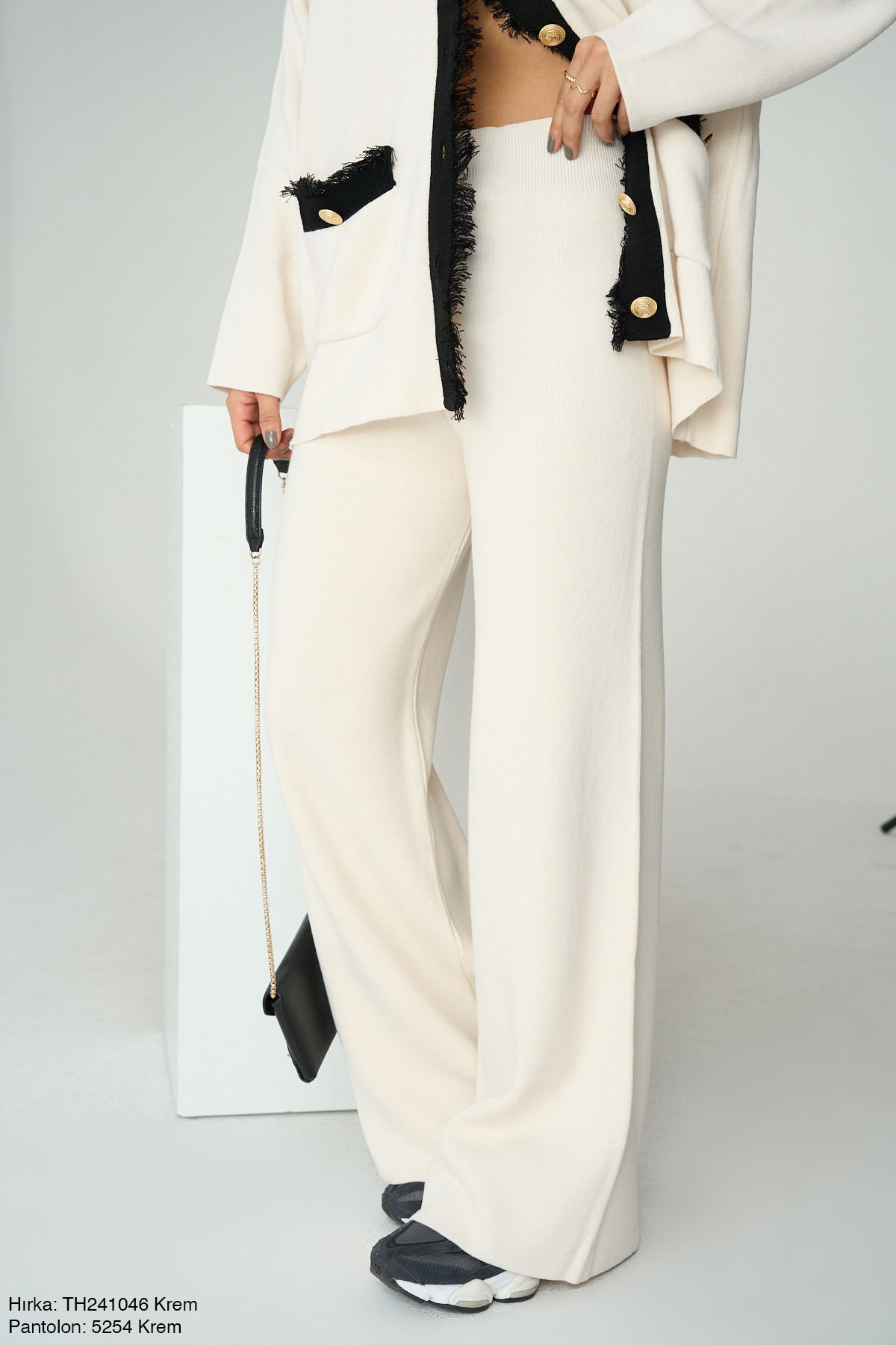 Çelik Triko Takım-Ekru |Krem-Premium Collection