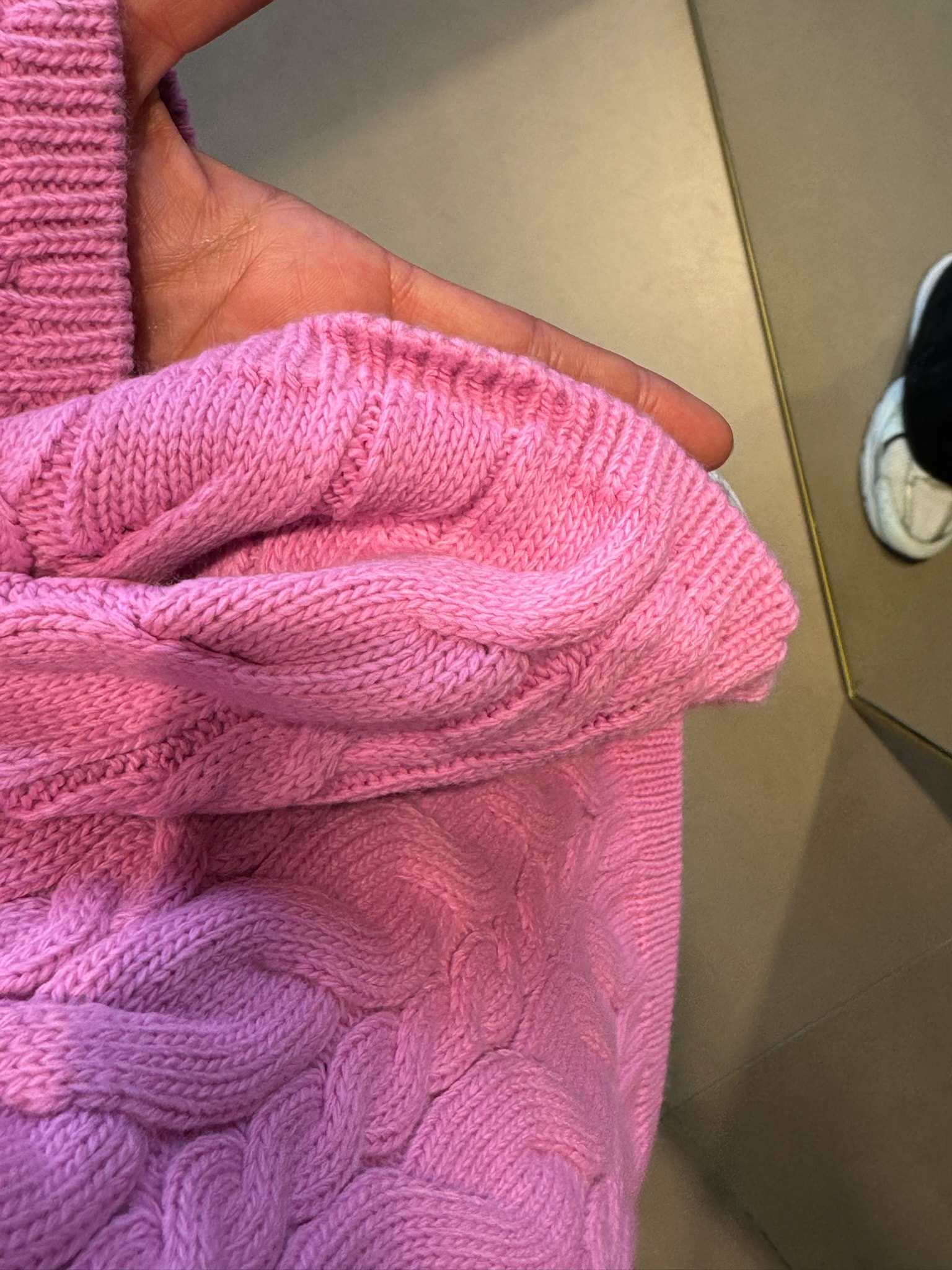 Örgü Fermuar Detaylı Pamuklu Kazak | Pembe