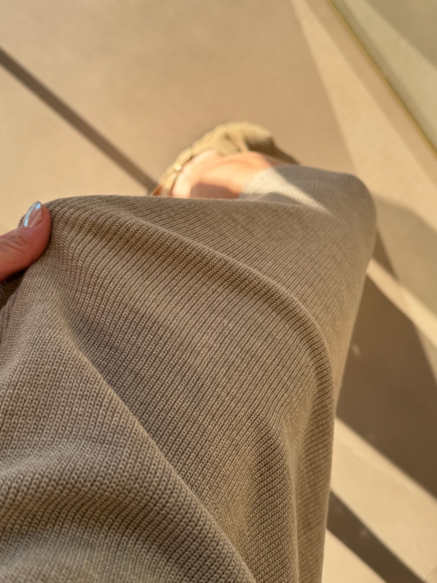 Derin Kol Triko Midi Boy Elbise