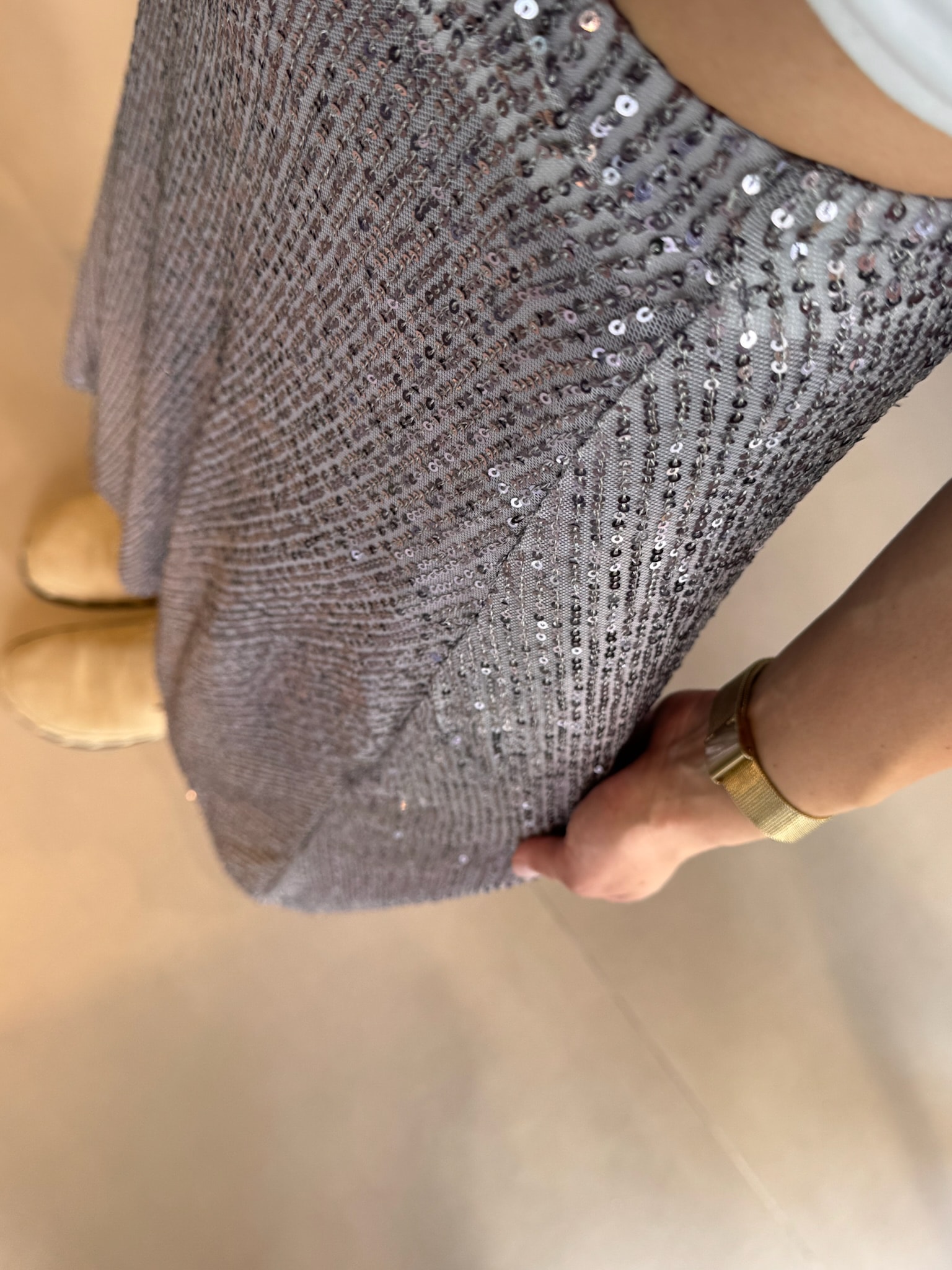 Kloş Payet Etek Midi