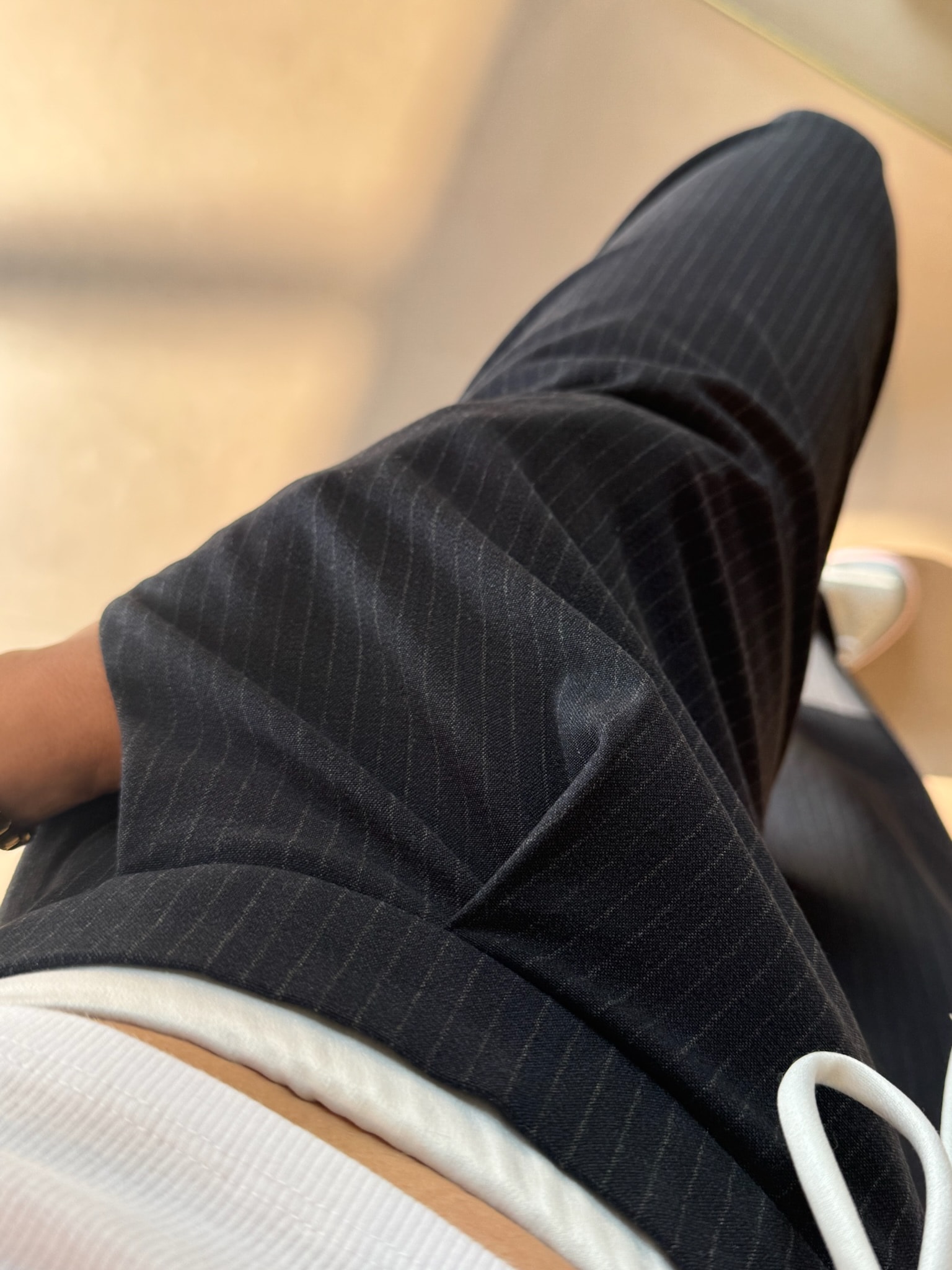 Marka Pantolon|Çizgili|Siyah