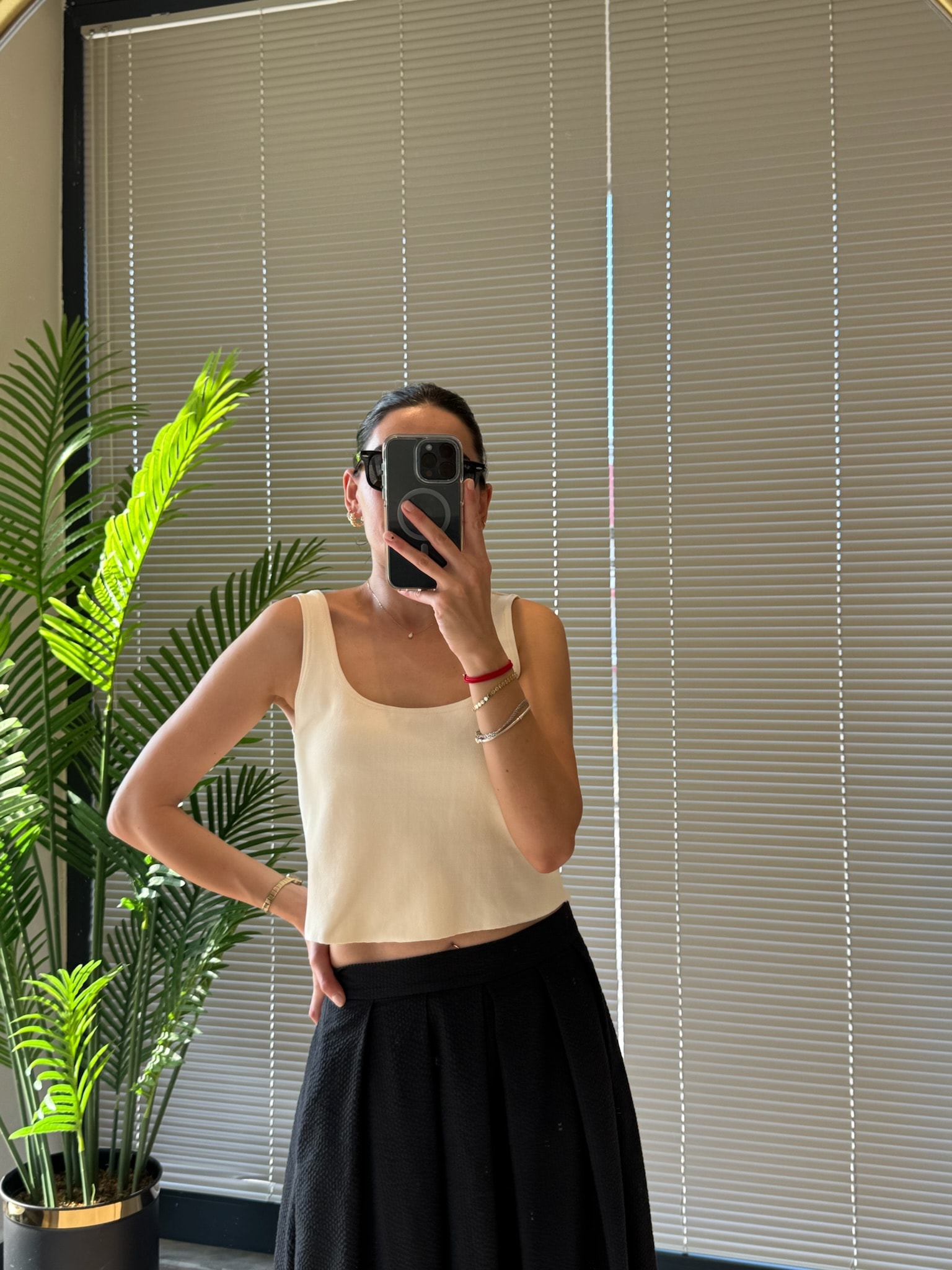 Orijinal Marka Çelik Triko Atlet - Ekru