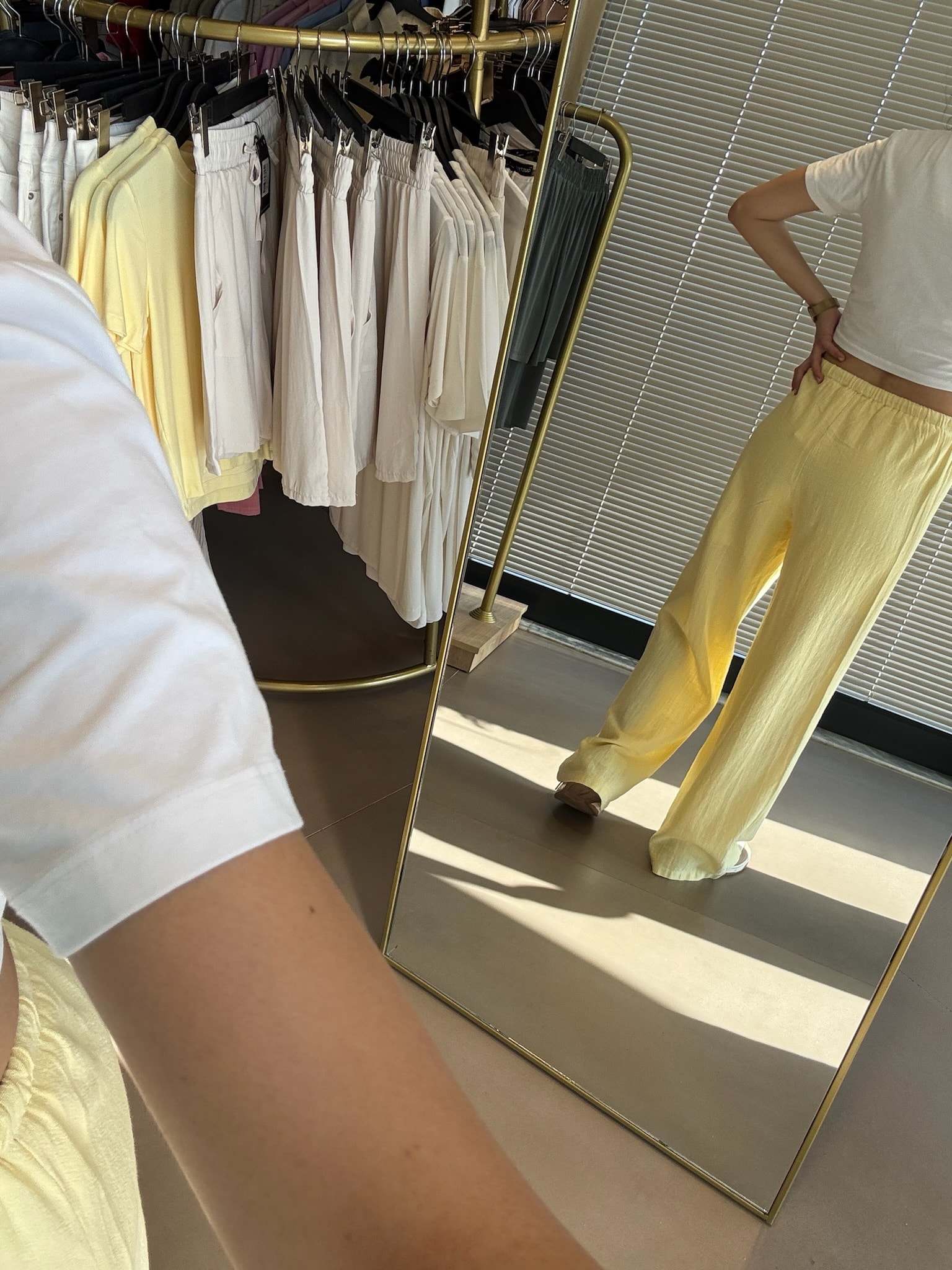Keten Pantolon-Butter Yellow