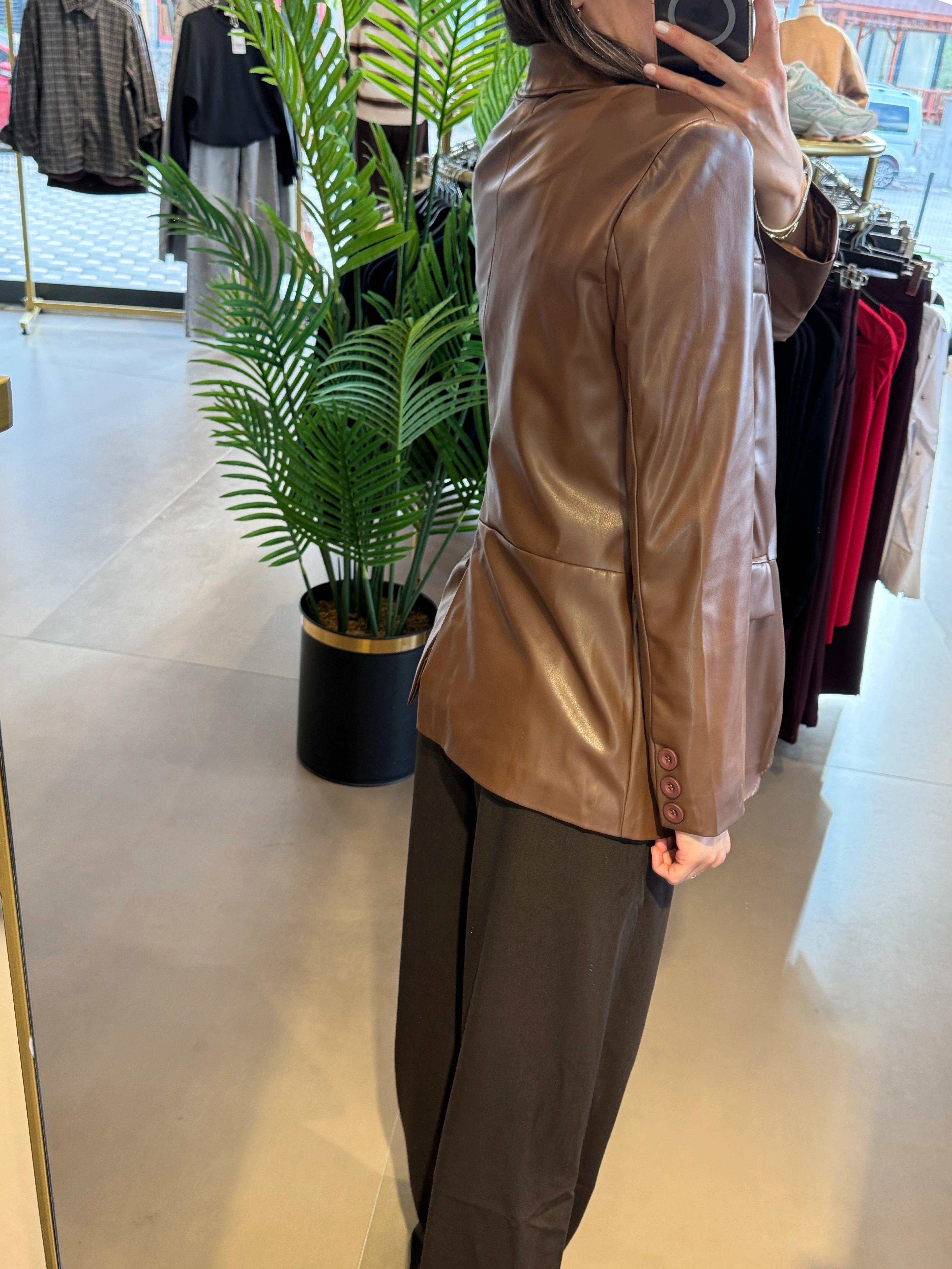 Deri Ceket-Kahverengi