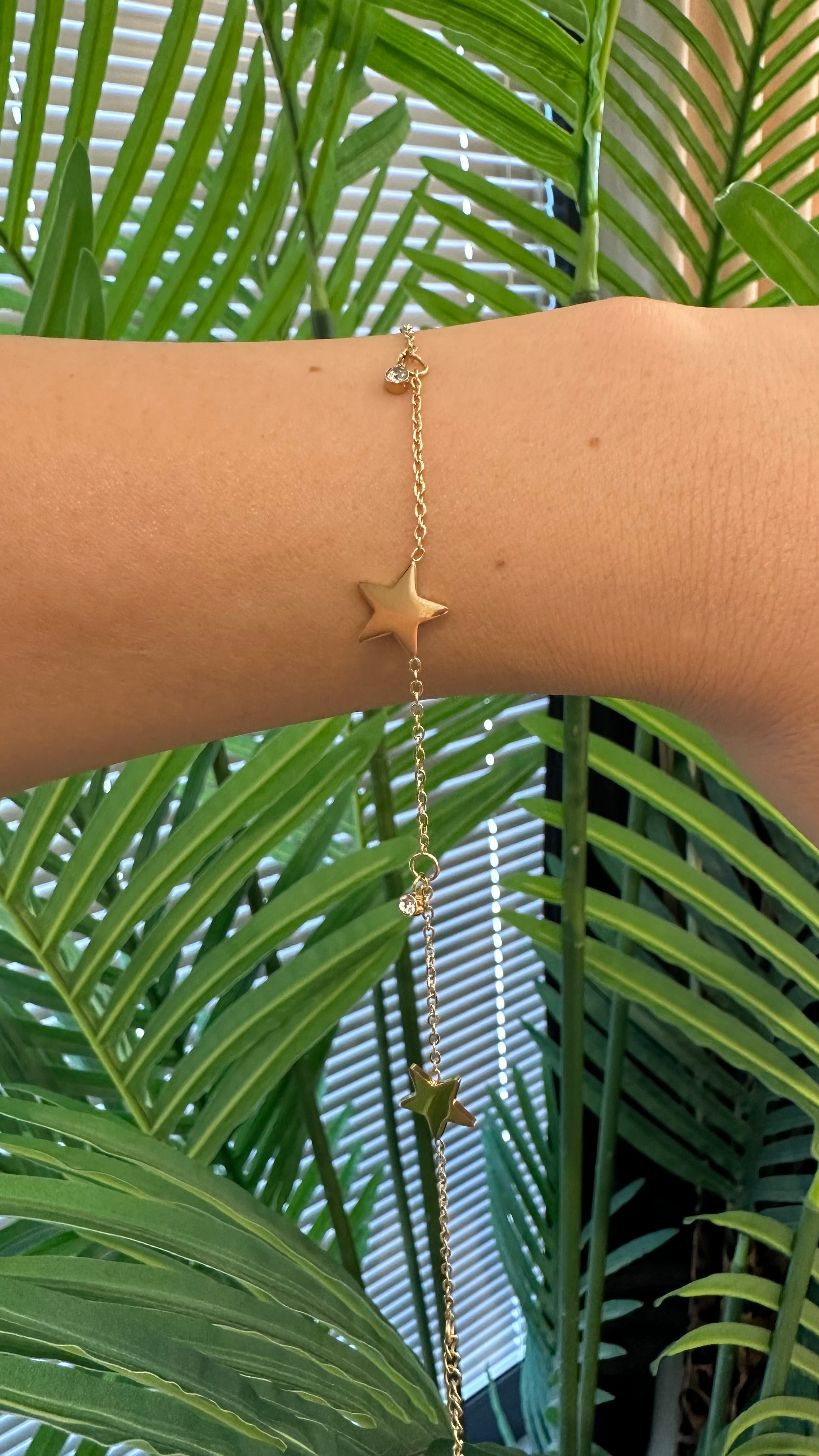 Yıldız Çelik Gold Bileklik-Halhal