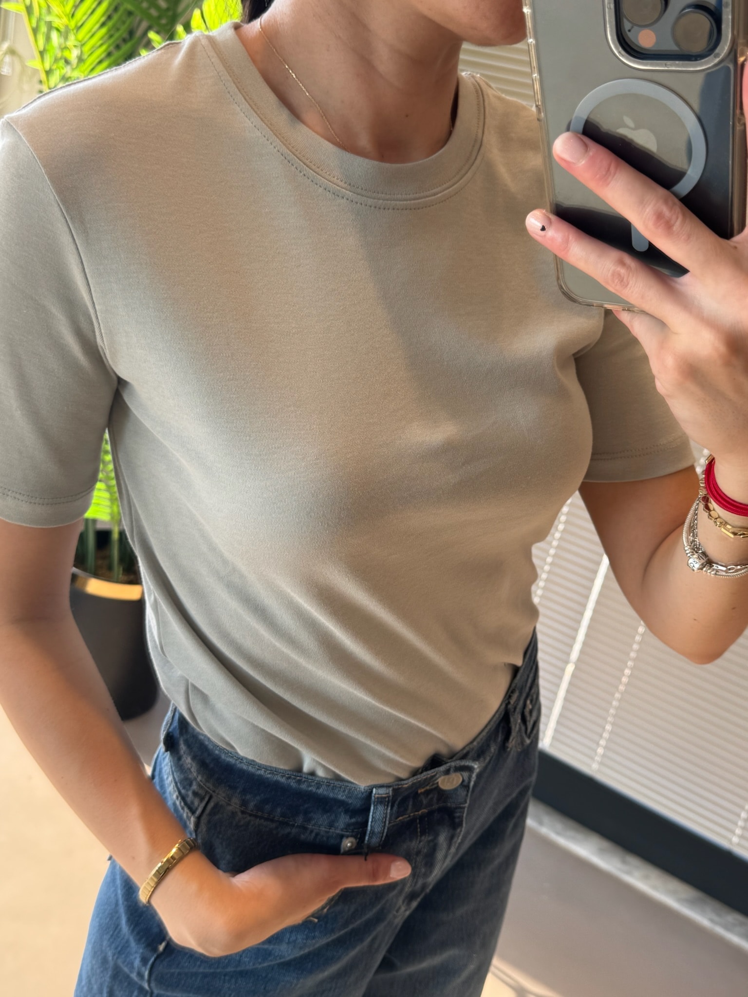 Orijinal Marka % 100 Pamuk Tshirt-Gri