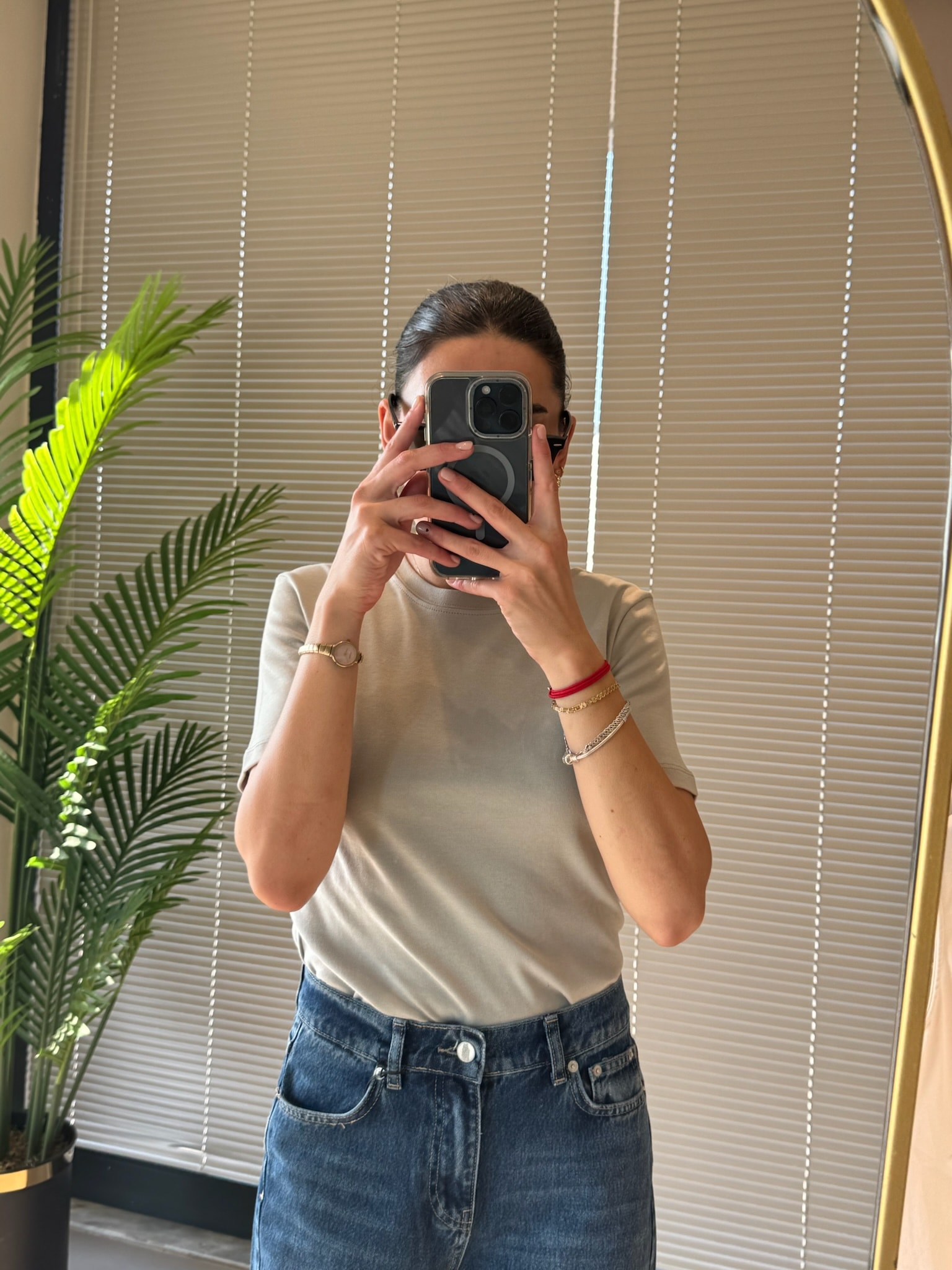 Orijinal Marka % 100 Pamuk Tshirt-Gri