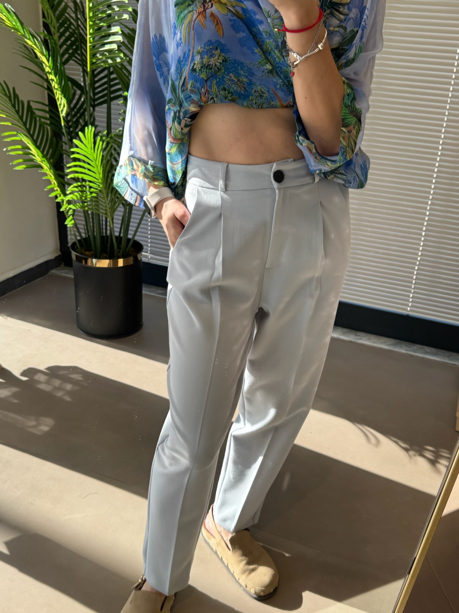 Orijinal Marka Havuç Kesim Kumaş Pantolon|Zr - açık gri