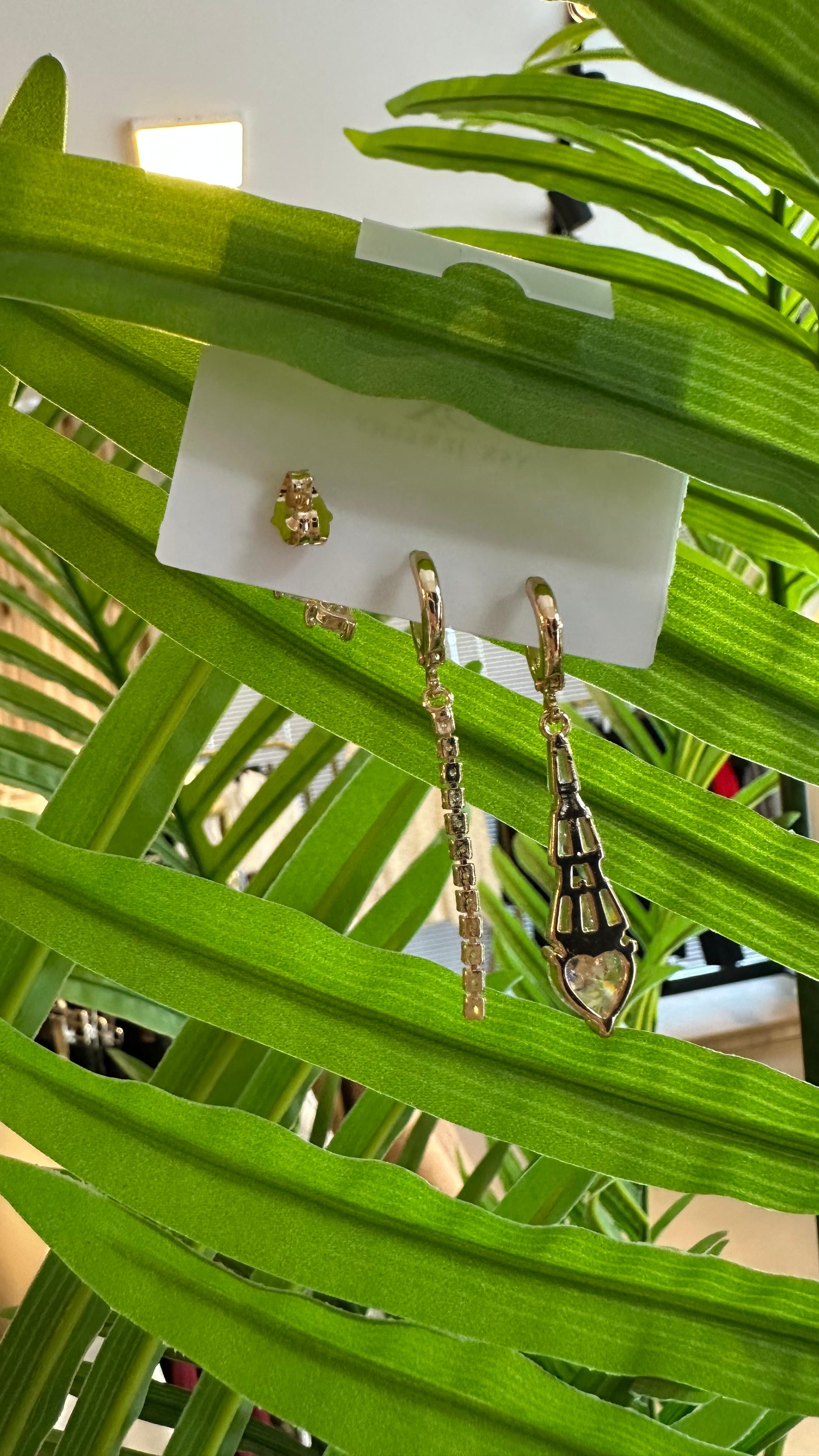 Ysx 3'lü Küpe Seti-Gold