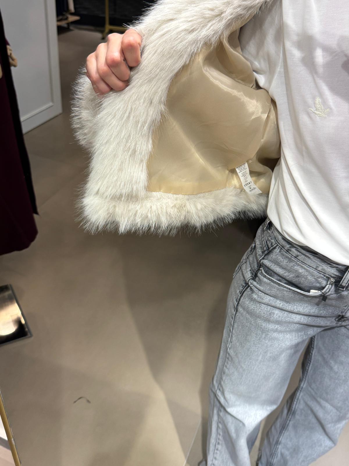 Peluş Kürk Ceket-Taş