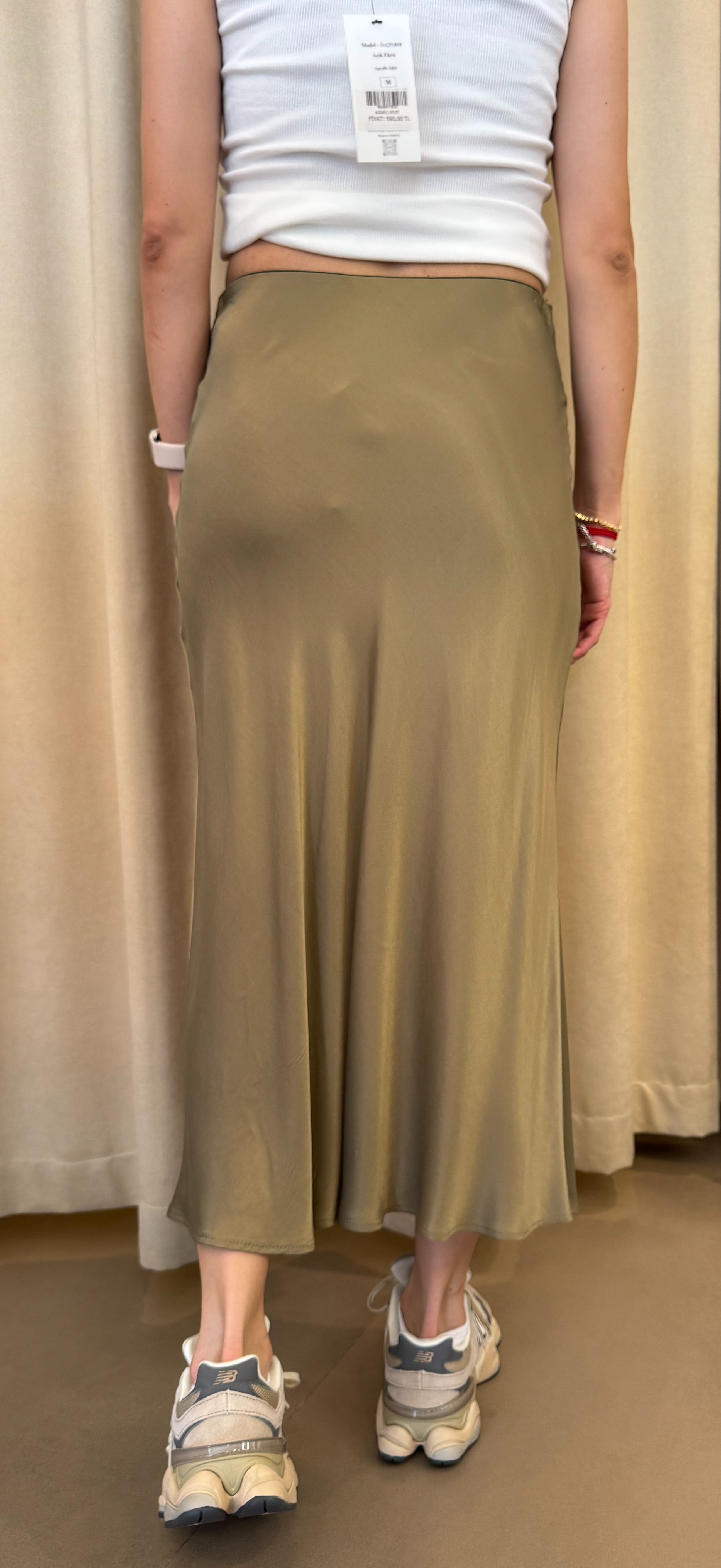 Saten Etek Midi-Haki