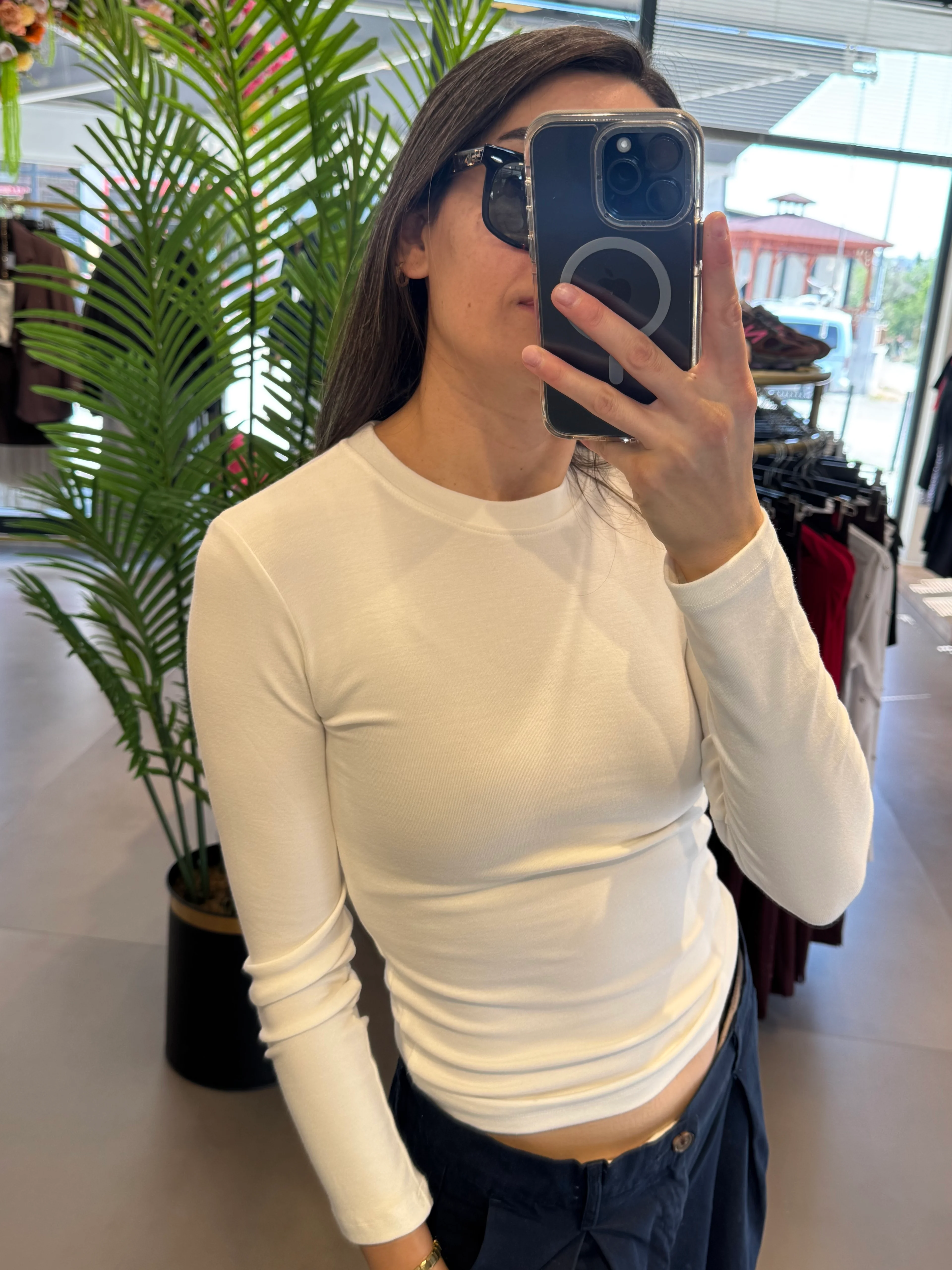 Çilek Kumaş Body - Ekru