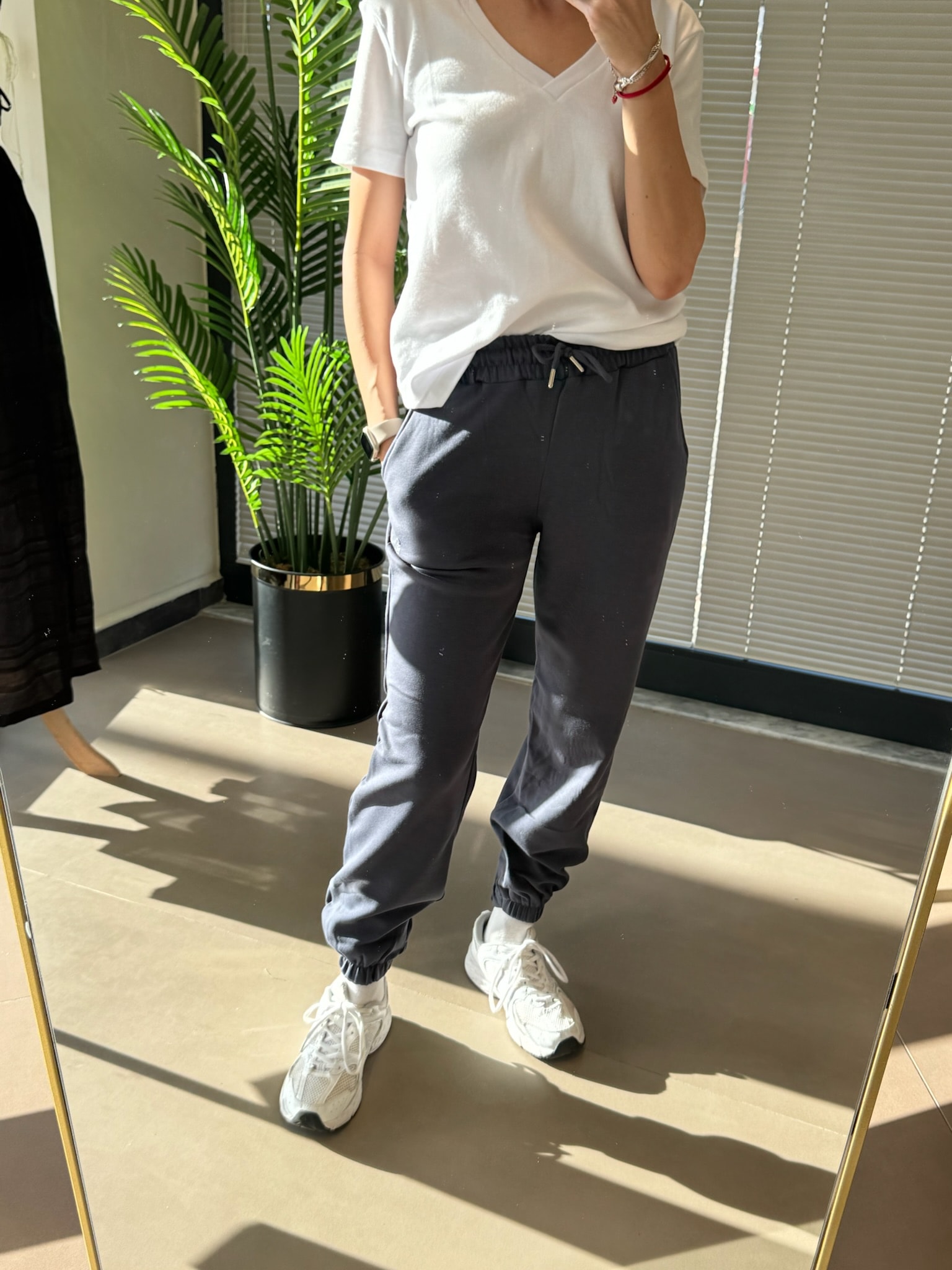 Orijinal Marka Modal Kumaş Şardonlu Jogger Alt-Antrasit